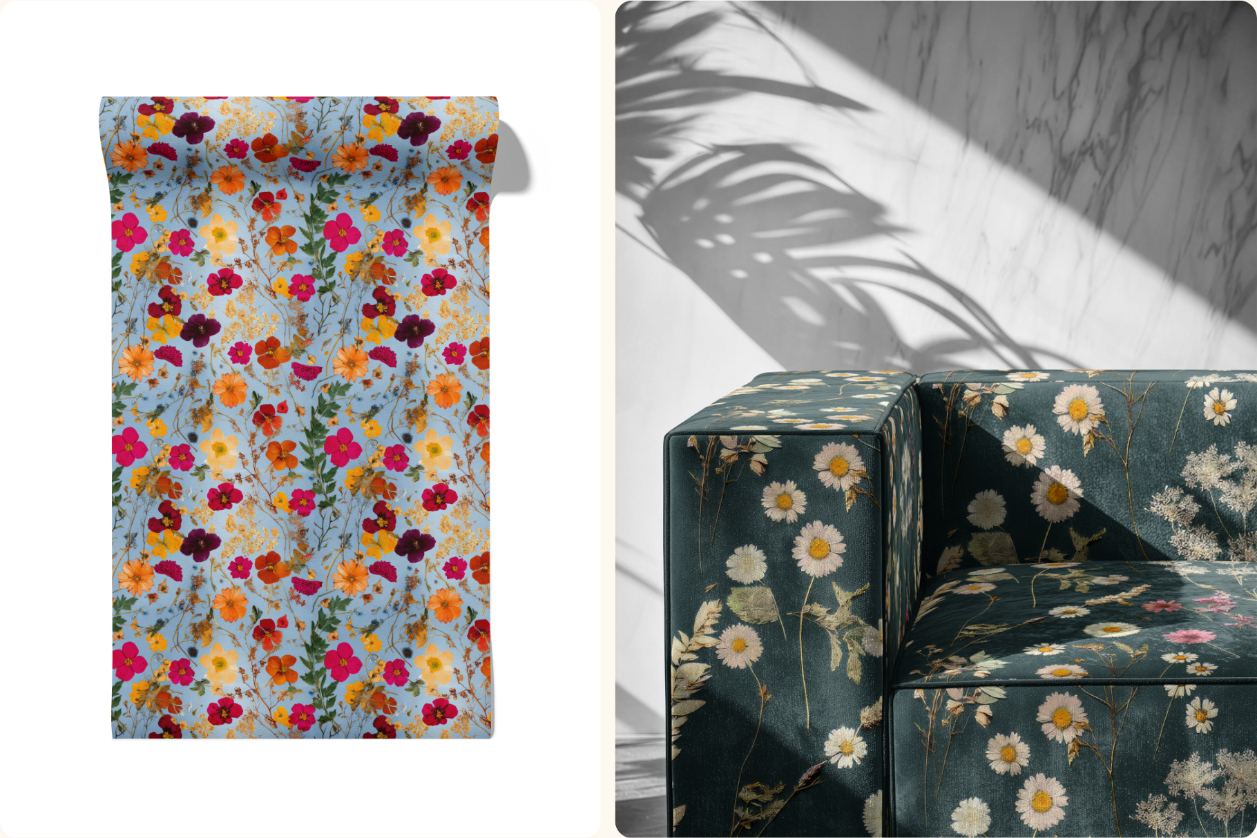 Twilight Herbarium Pressed Florals: A curated collection of 20 original twilight herbarium pressed florals seamless patterns. - image 16