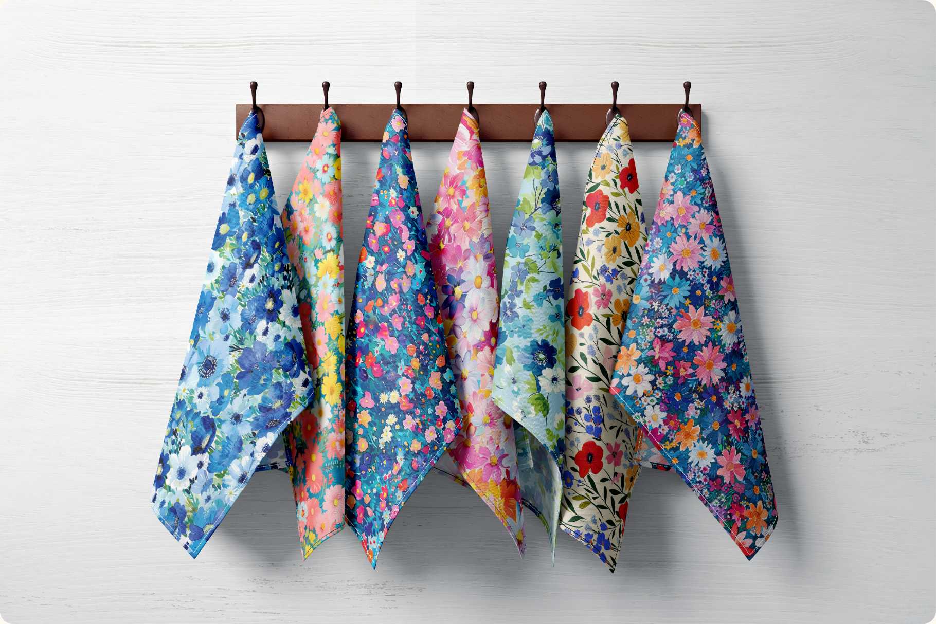 Confetti Meadow Painted Florals: Confetti Meadow is a set of 10 densely packed painted floral seamless patterns. - image 6