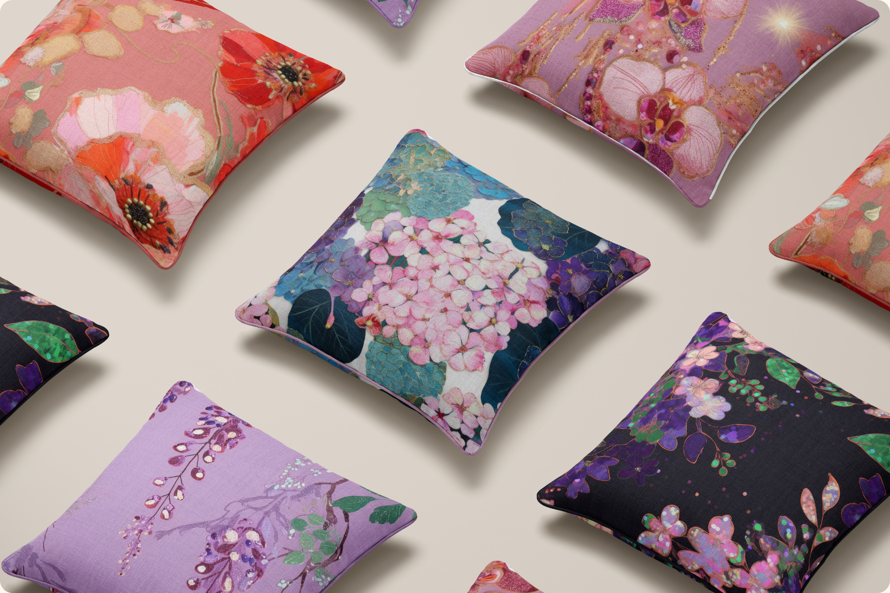 Gilded Petal Jeweled Florals: Gilded Petal is a set of 11 jeweled floral seamless patterns. - image 10