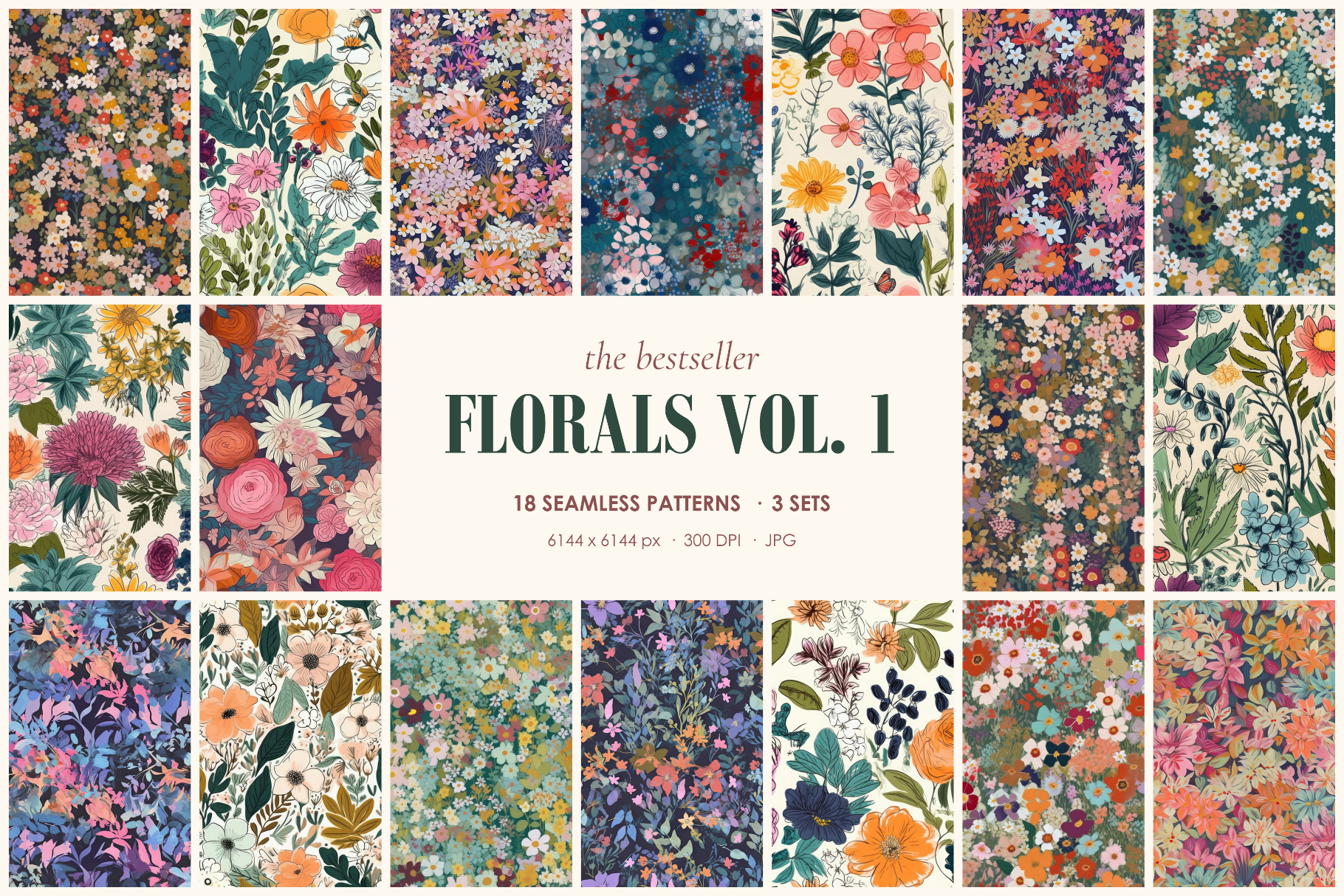 Bestseller Florals Vol. 1 Bundle: Three of our best-selling floral sets, together in one bundle. - image 1