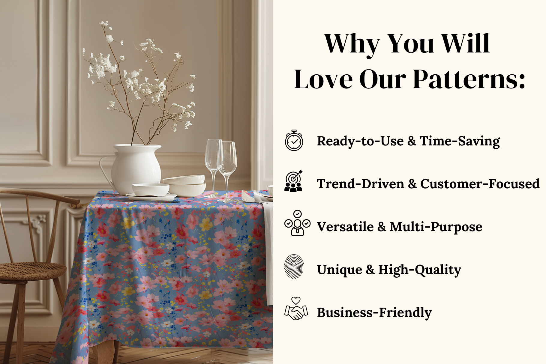 Sundress Season Painterly Florals: A curated collection of 50 original sundress season painterly florals seamless patterns. - image 4
