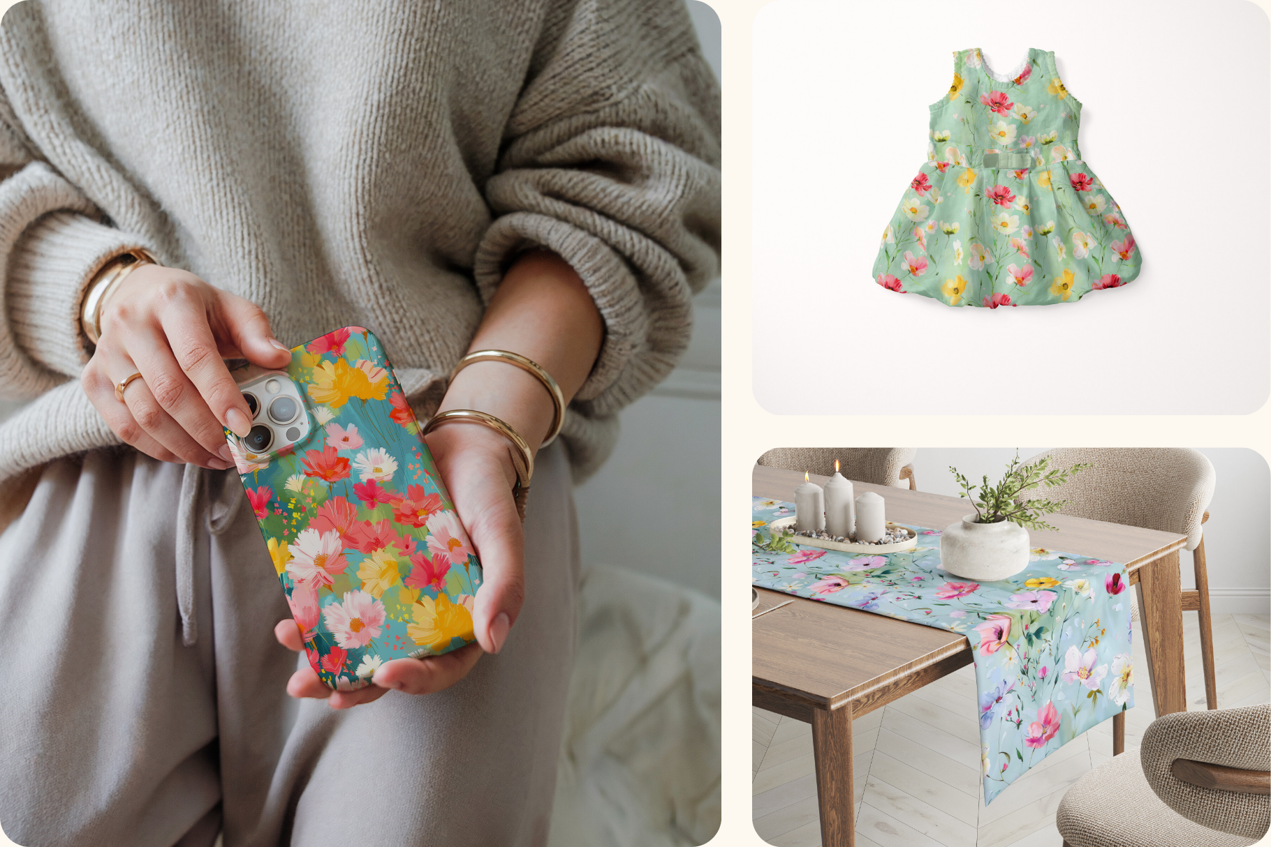 Sundress Season Painterly Florals: A curated collection of 50 original sundress season painterly florals seamless patterns. - image 6