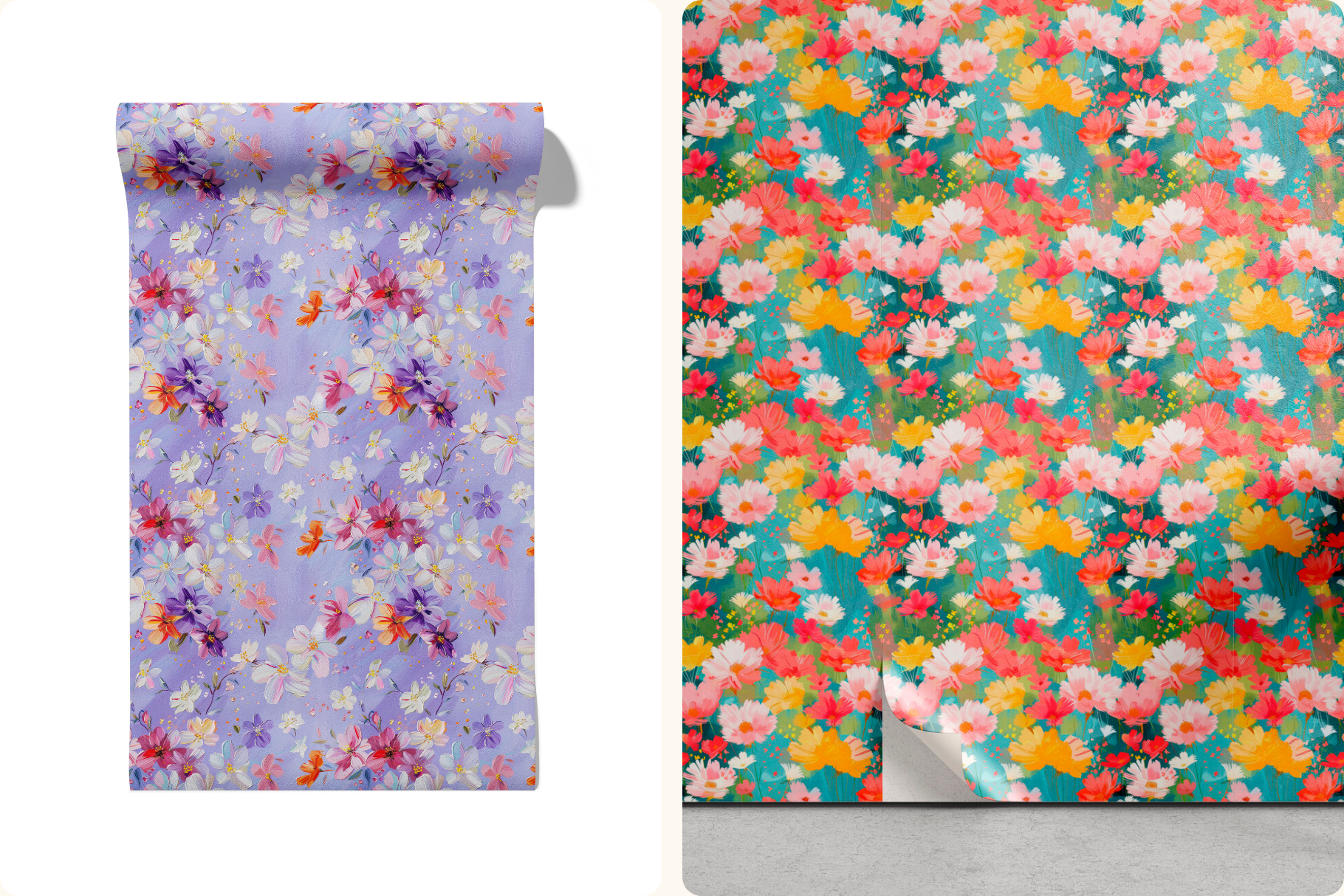 Sundress Season Painterly Florals: A curated collection of 50 original sundress season painterly florals seamless patterns. - image 8
