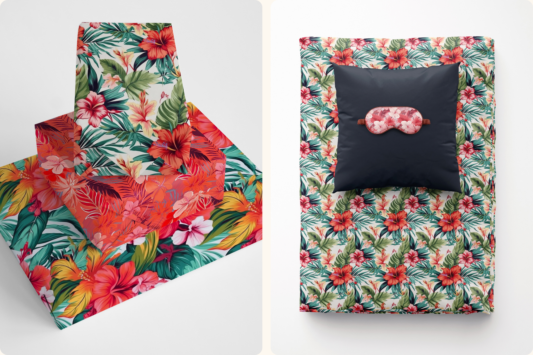 Coral Lagoon Hibiscus Florals: A curated collection of 6 original coral lagoon hibiscus florals seamless patterns. - image 9
