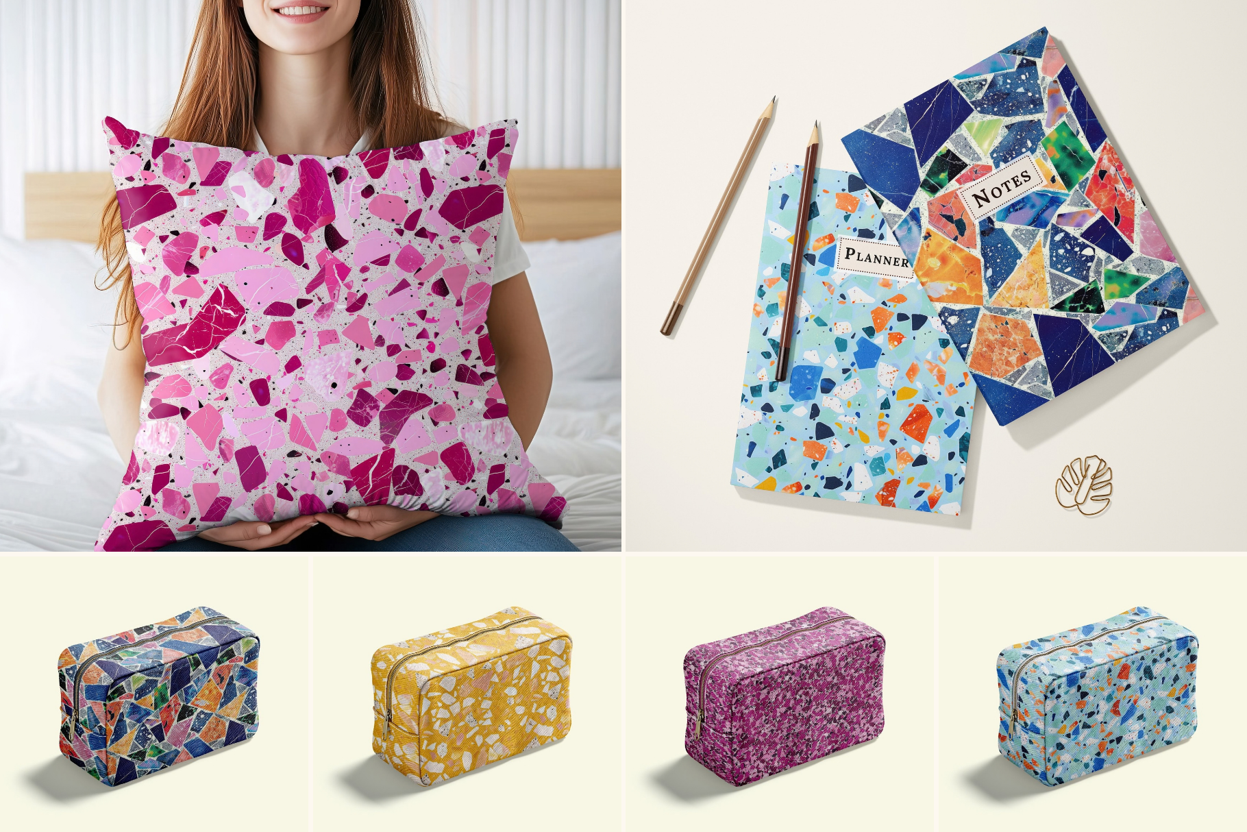 Gelato Terrazzo Patterns: A curated collection of 8 original terrazzo seamless patterns. - image 5