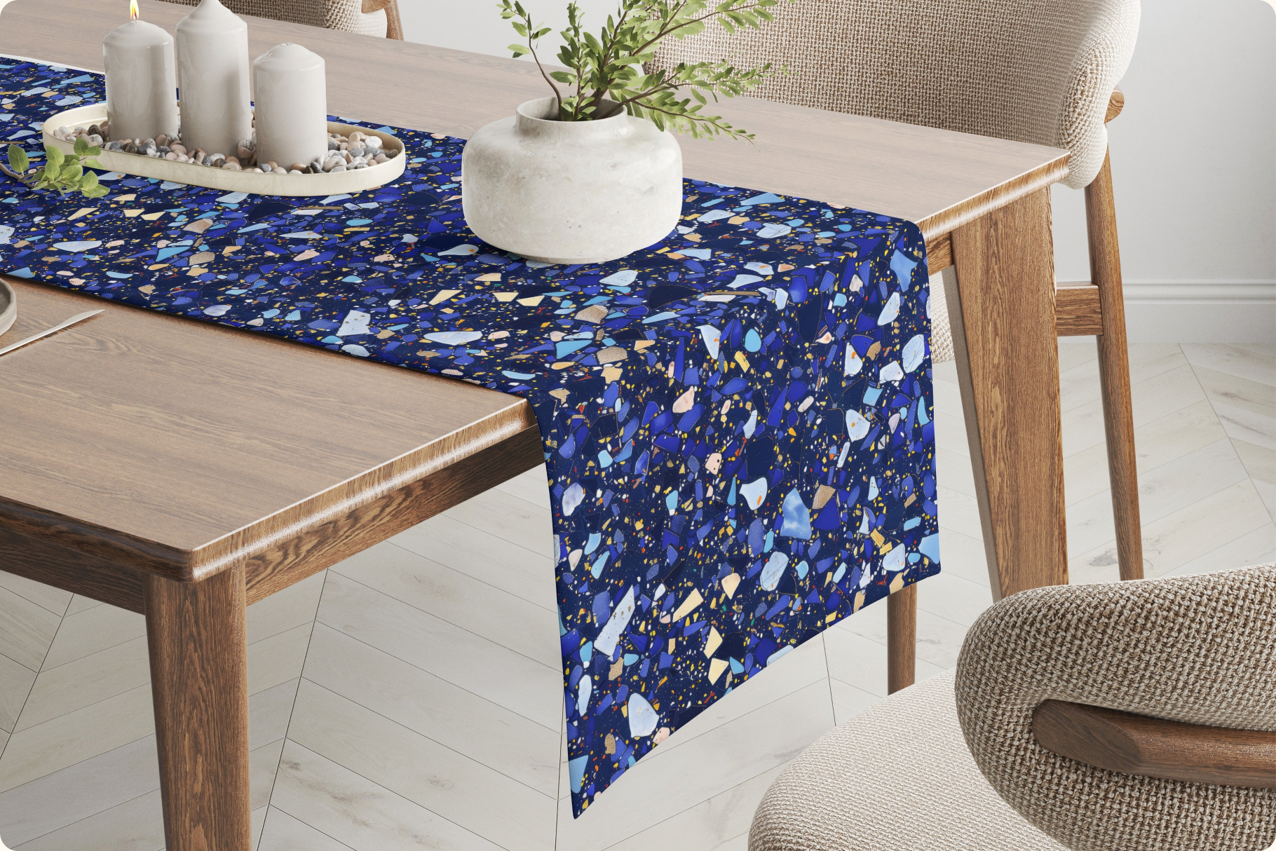 Lapis Terrazzo Patterns: A curated collection of 6 original blue terrazzo seamless patterns. - image 10
