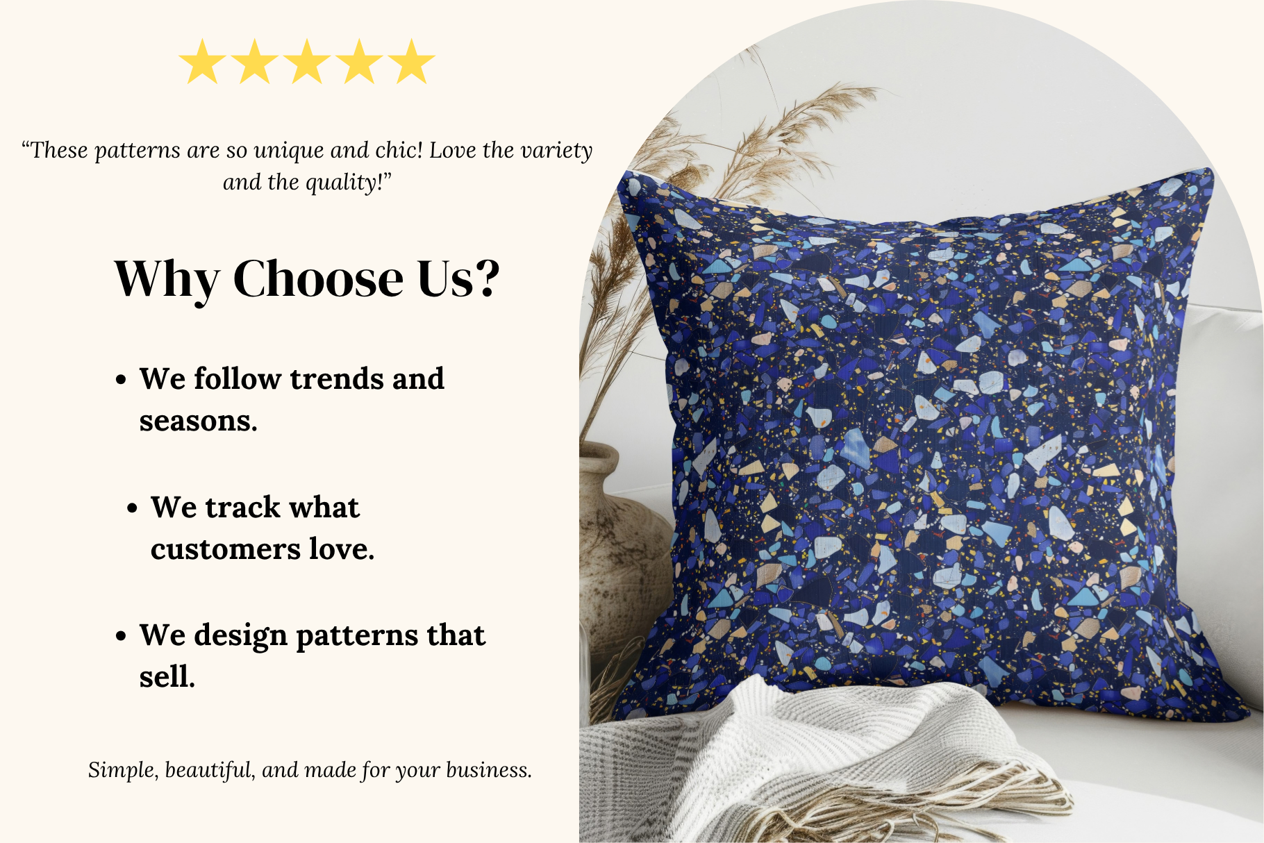 Lapis Terrazzo Patterns: A curated collection of 6 original blue terrazzo seamless patterns. - image 3