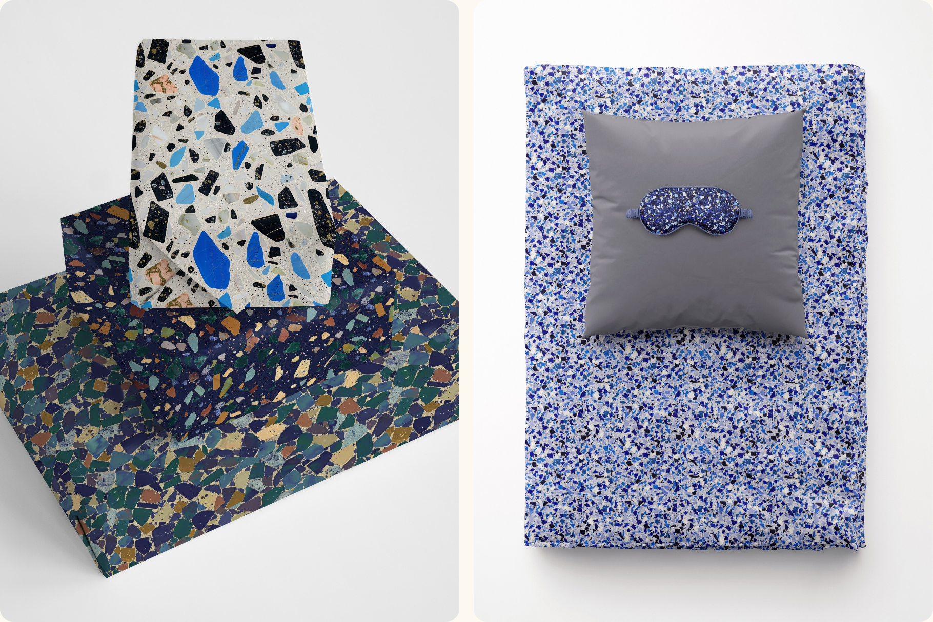 Lapis Terrazzo Patterns: A curated collection of 6 original blue terrazzo seamless patterns. - image 9