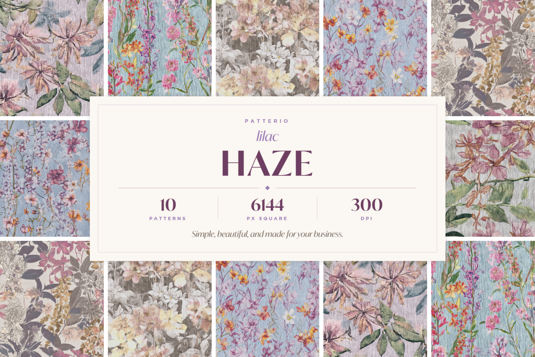 Lilac Haze Vintage Wildflowers