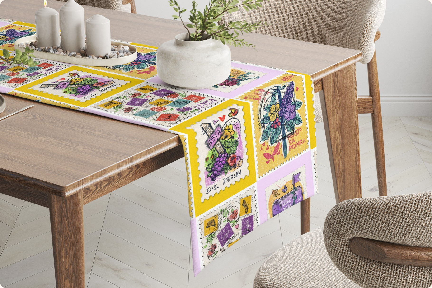 Airmail Postage Stamp Patterns: A curated collection of 4 original postage stamp seamless patterns. - image 10