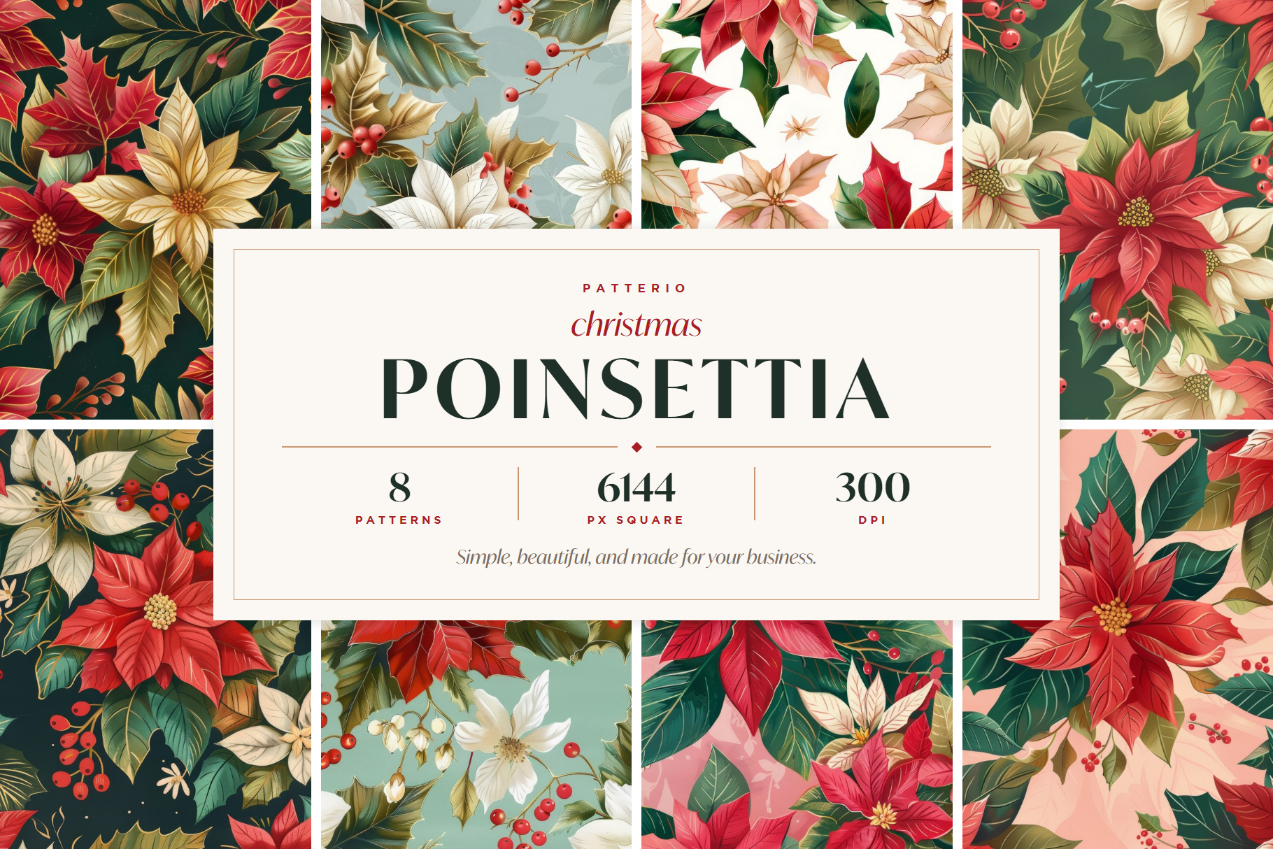 Christmas Poinsettia Patterns