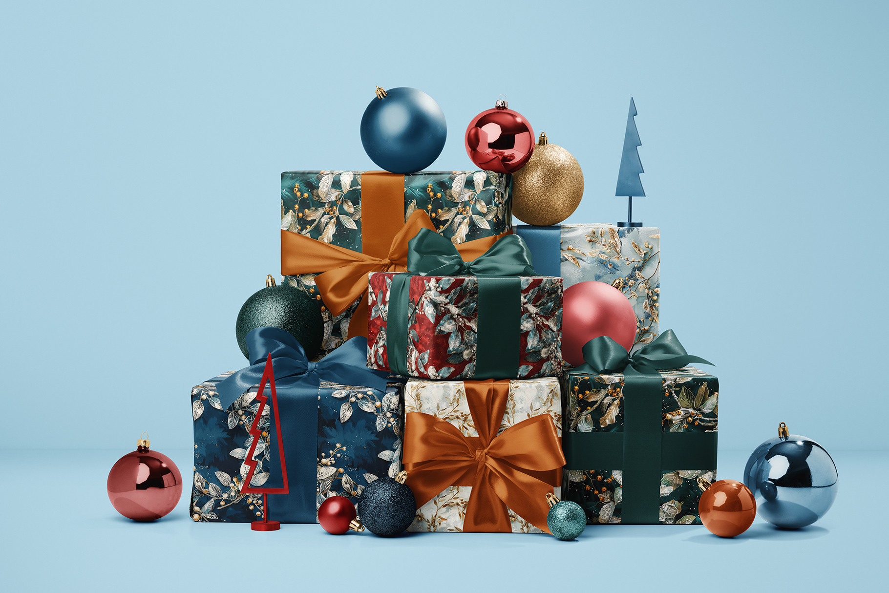 Christmas Branches Patterns: A curated collection of 8 original Christmas branch seamless patterns. - image 7