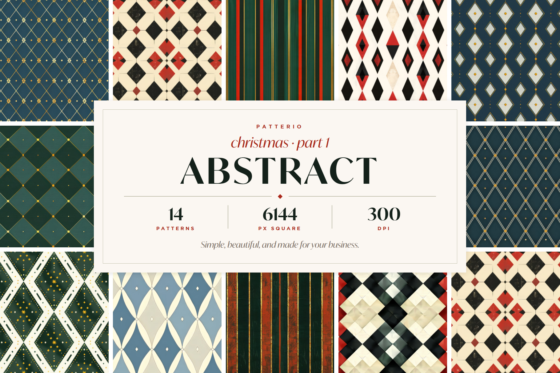 Christmas Abstract Patterns, part 1