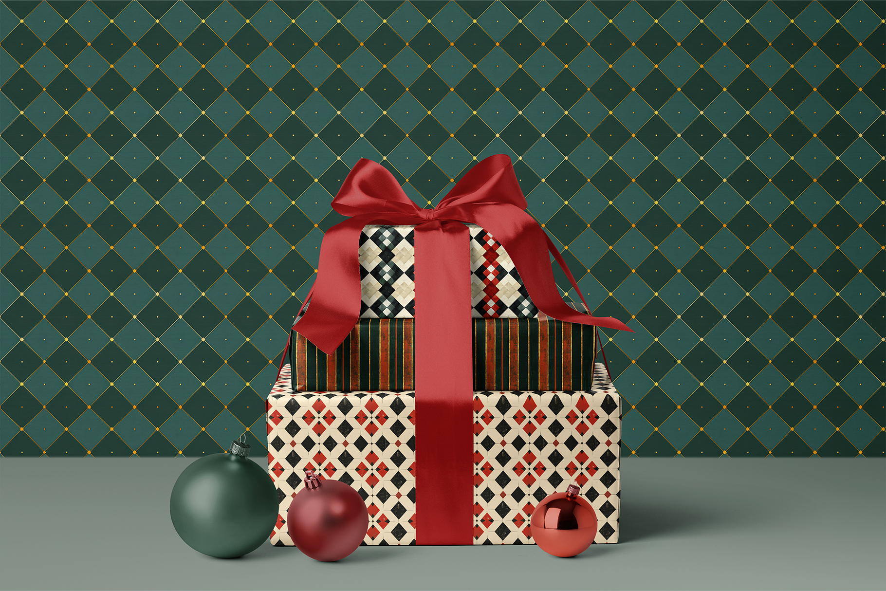 Christmas Abstract Patterns, part 1: A curated collection of 14 original Christmas geometric seamless patterns. - image 10