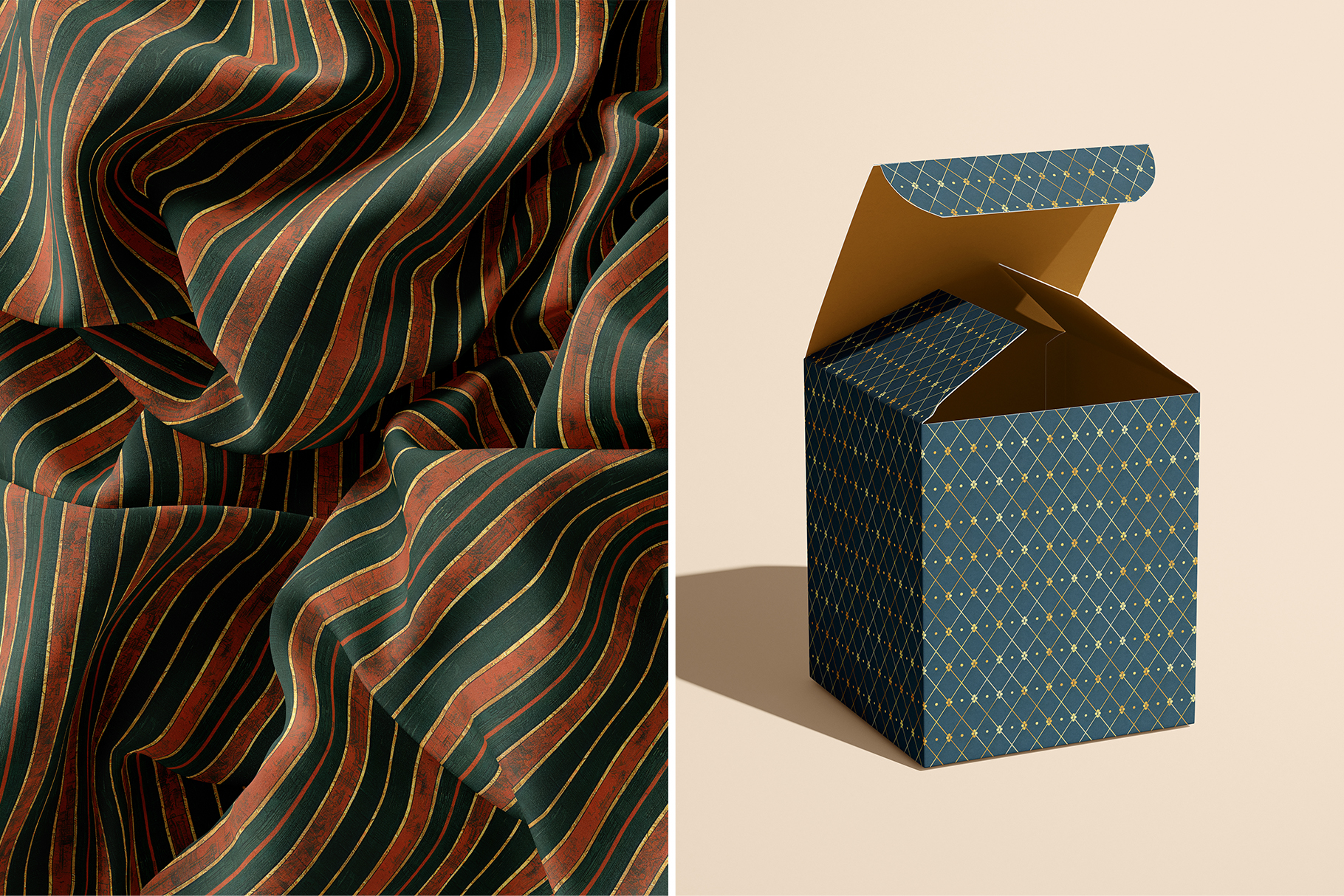 Christmas Abstract Patterns, part 1: A curated collection of 14 original Christmas geometric seamless patterns. - image 7