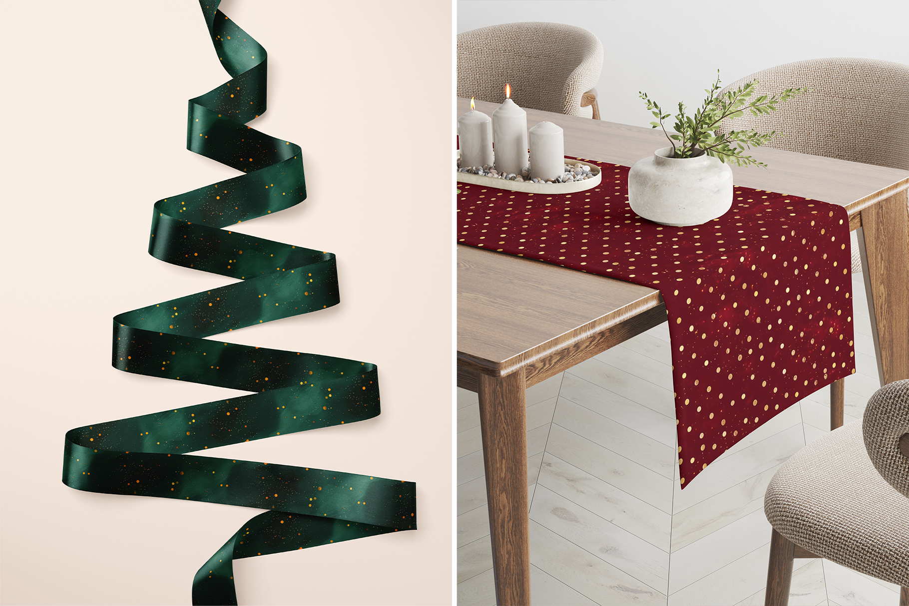 Christmas Abstract Patterns, part 2: A curated collection of 8 original Christmas stars and dots seamless patterns. - image 5