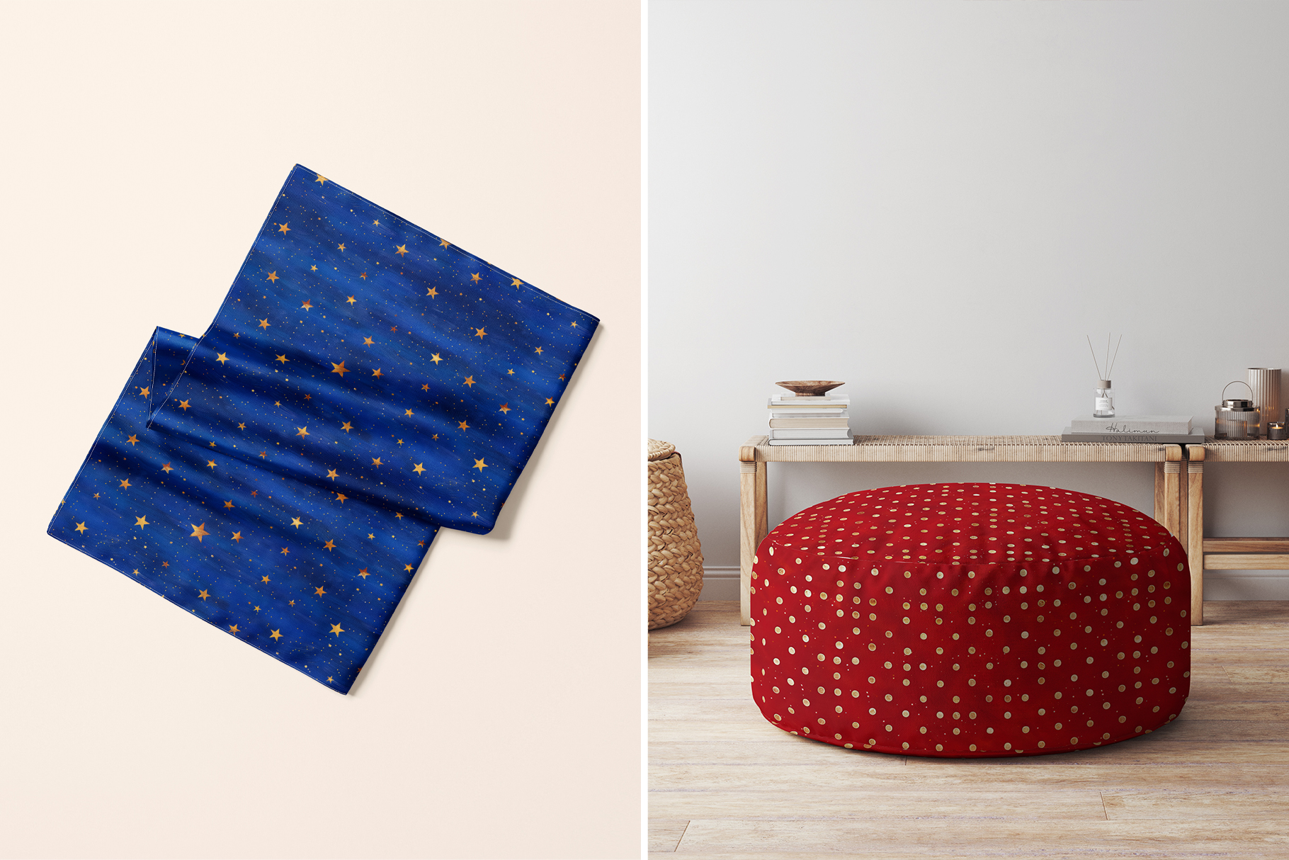Christmas Abstract Patterns, part 2: A curated collection of 8 original Christmas stars and dots seamless patterns. - image 7
