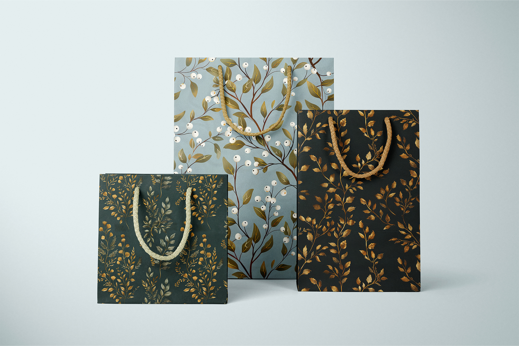 Winter Botanical Patterns: A curated collection of 12 original winter botanical seamless patterns. - image 7