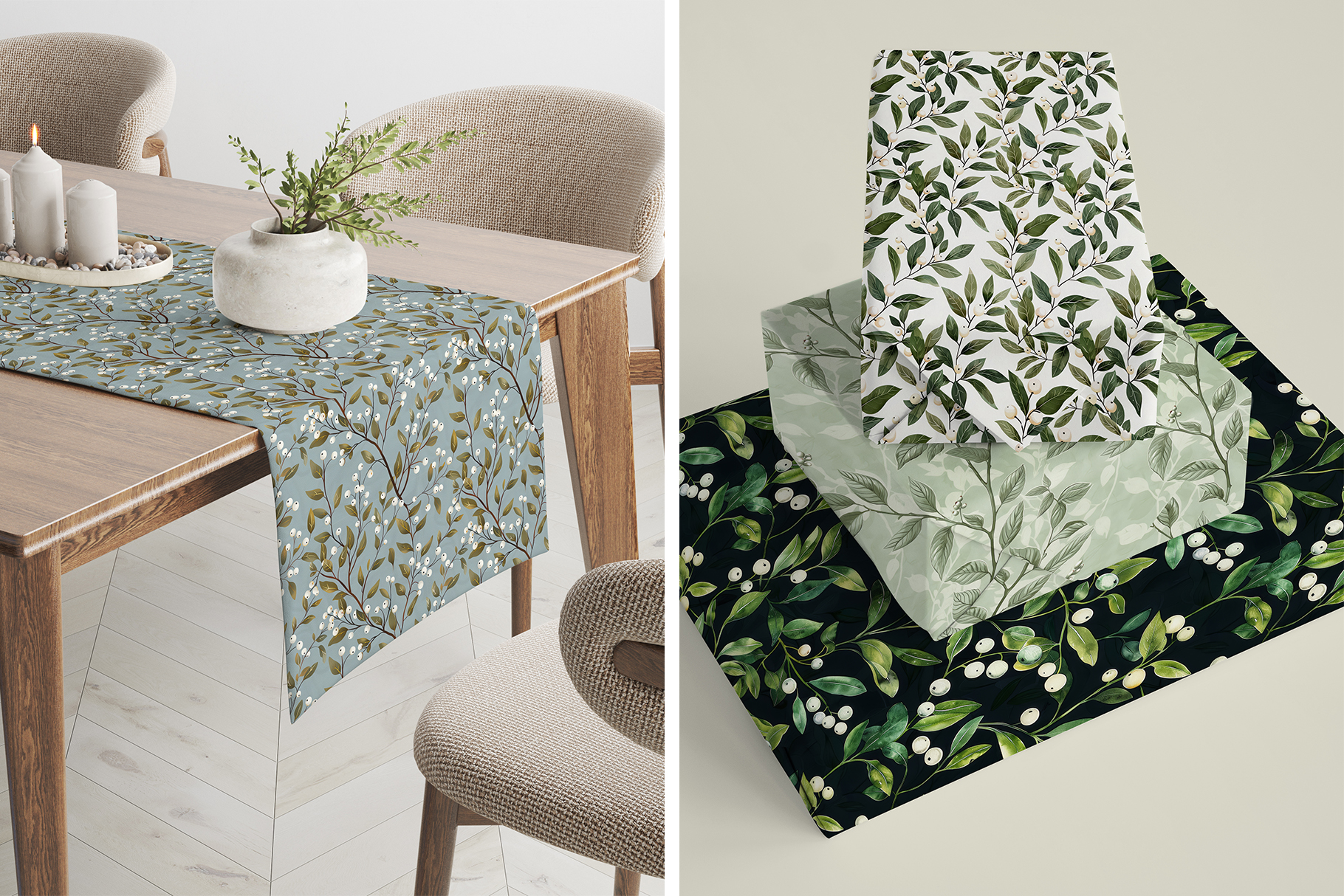 Winter Botanical Patterns: A curated collection of 12 original winter botanical seamless patterns. - image 8
