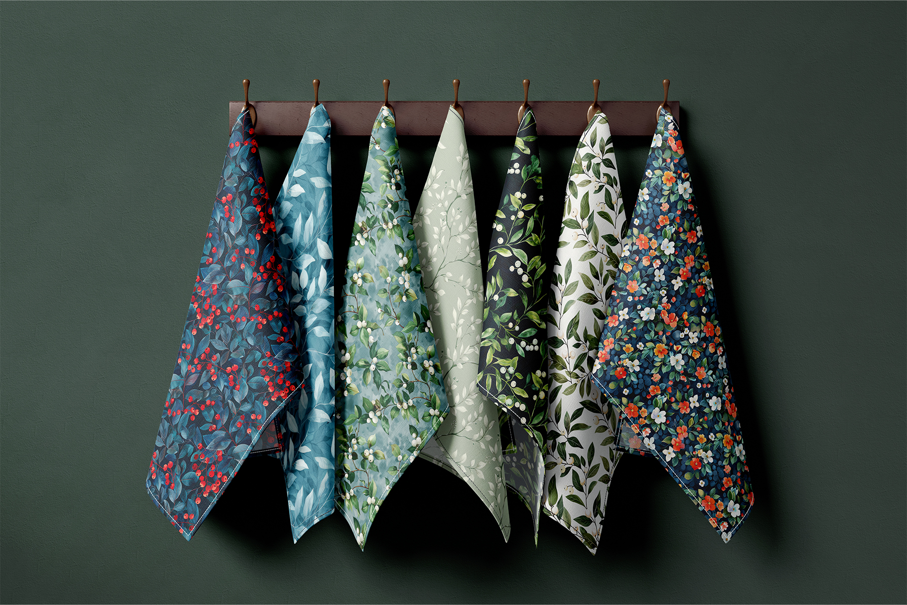 Winter Botanical Patterns: A curated collection of 12 original winter botanical seamless patterns. - image 9