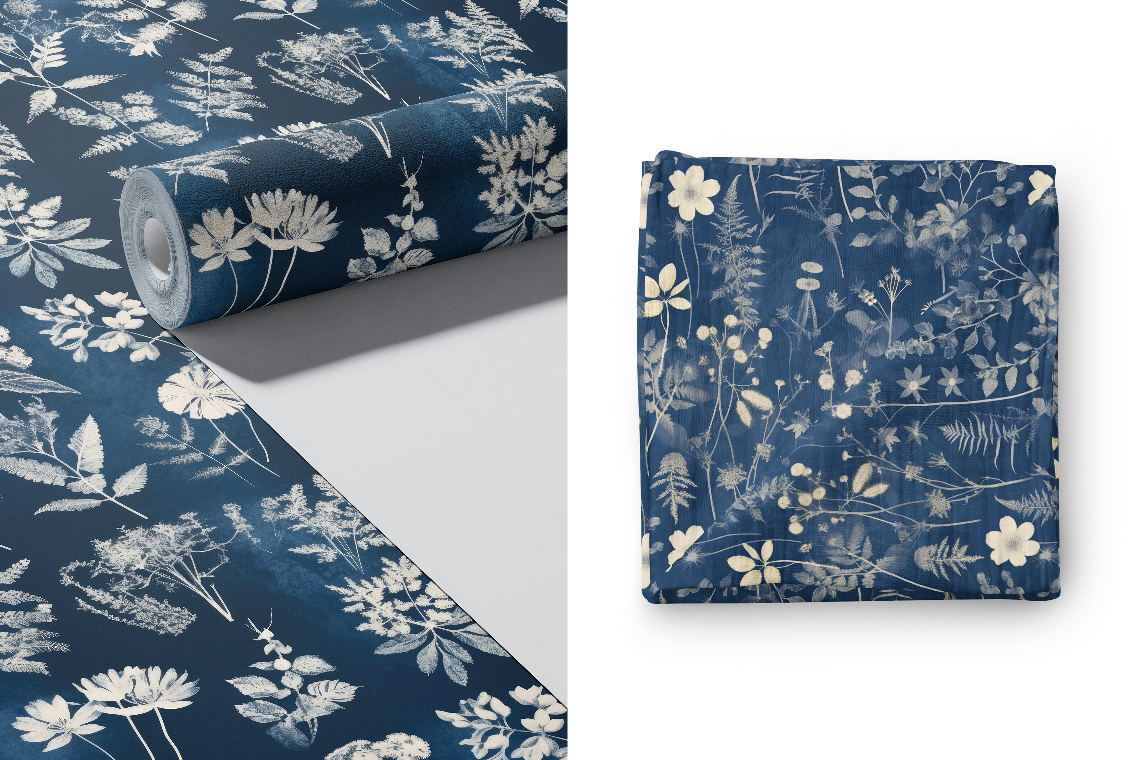 Cyanotype Botanical Patterns: A curated collection of 8 original cyanotype botanical seamless patterns. - image 10