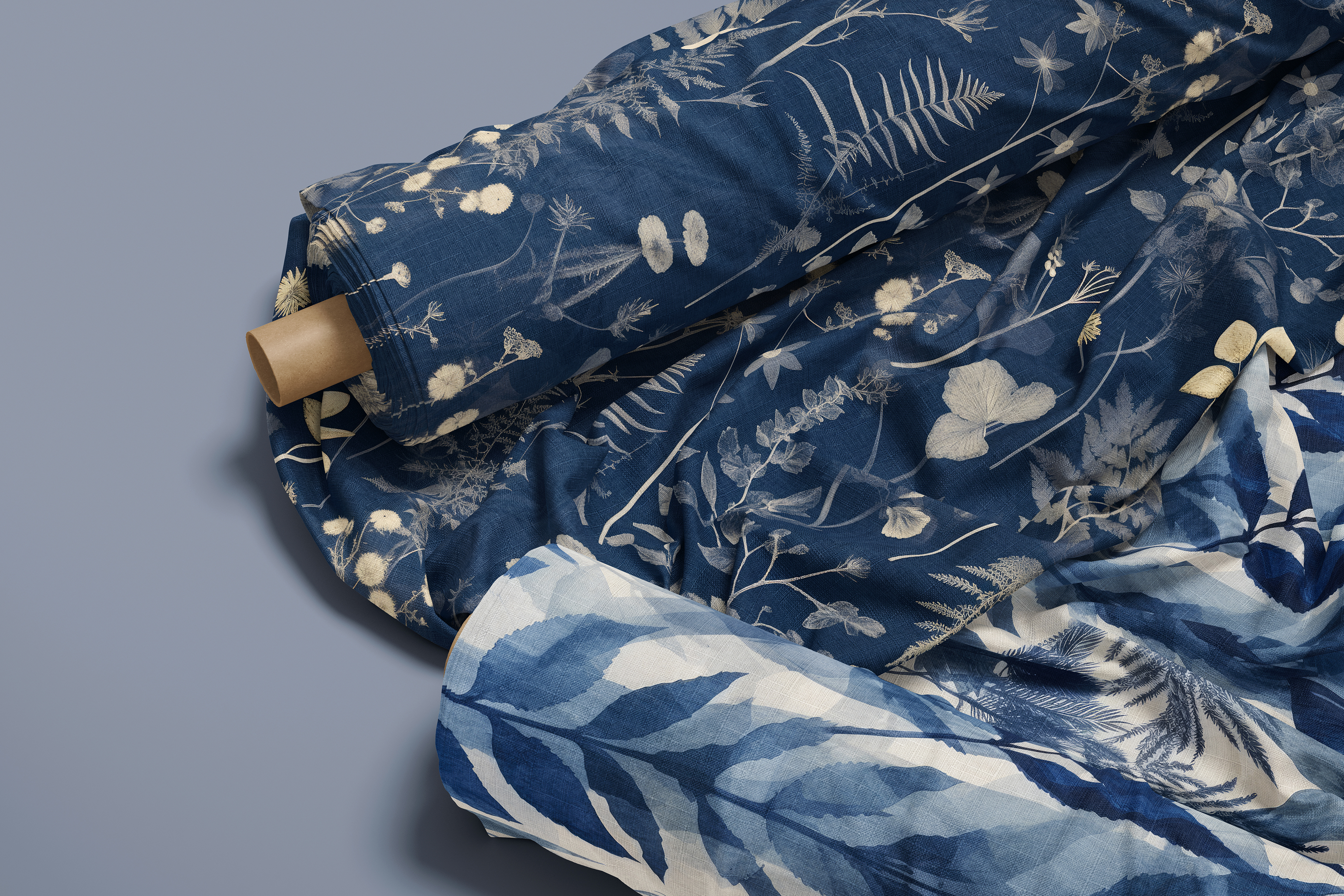 Cyanotype Botanical Patterns: A curated collection of 8 original cyanotype botanical seamless patterns. - image 6