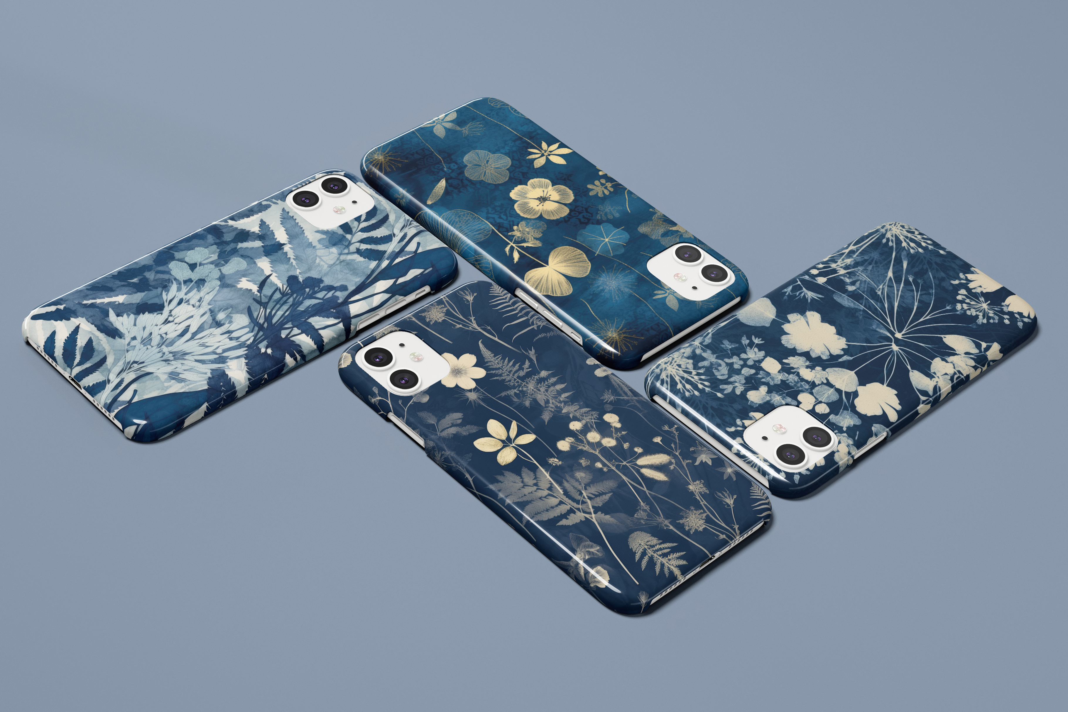 Cyanotype Botanical Patterns: A curated collection of 8 original cyanotype botanical seamless patterns. - image 9