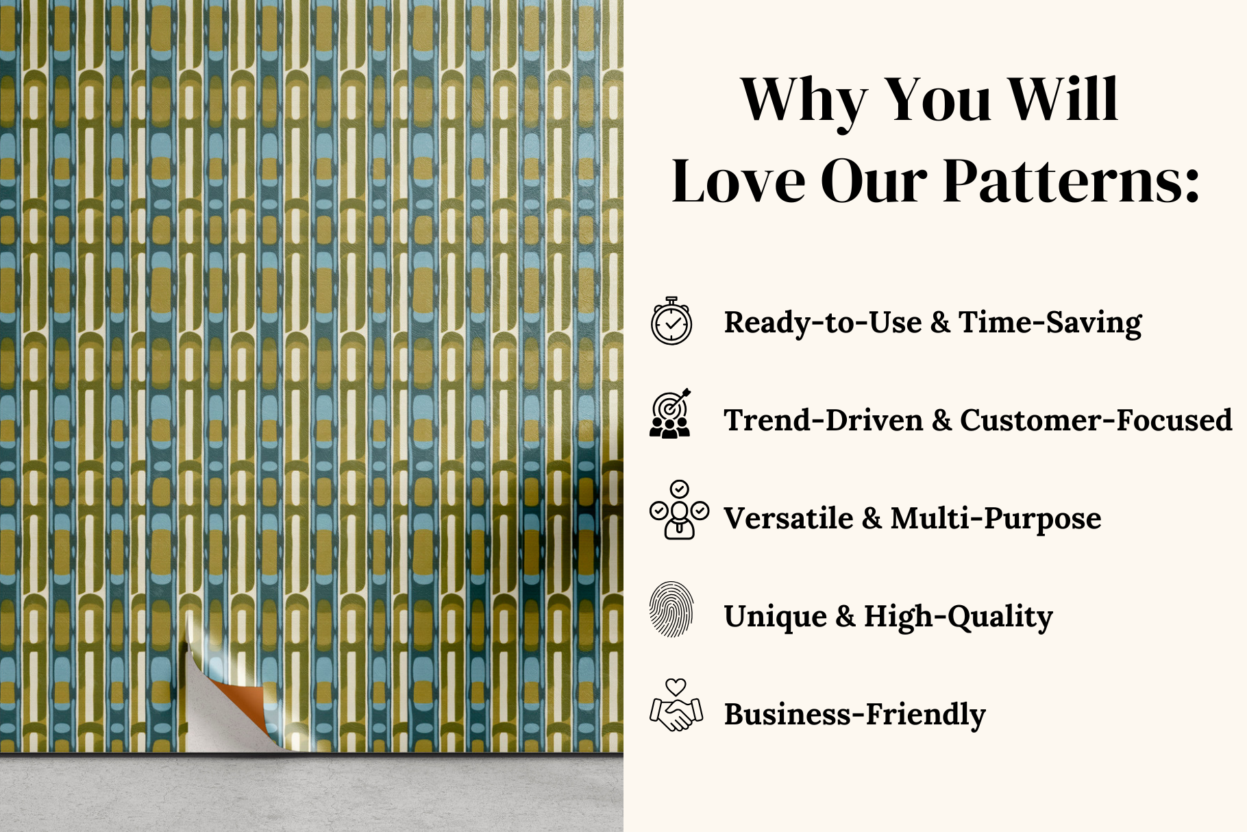 Abstract Patterns, part 2: A curated collection of 12 original abstract painted seamless patterns. - image 4