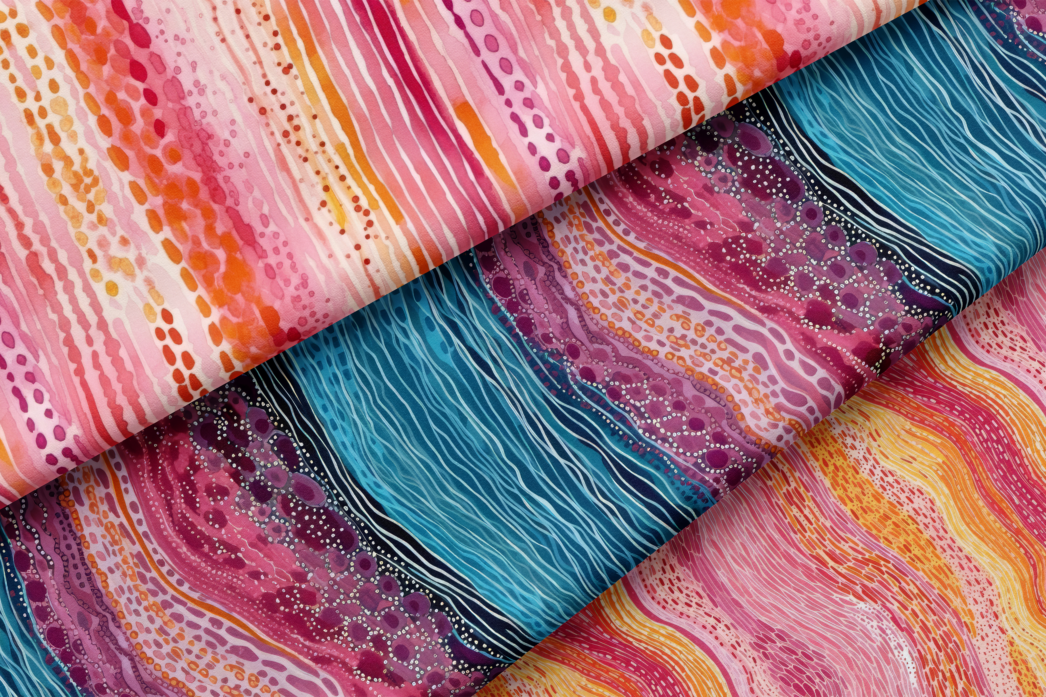 Abstract Patterns, part 2: A curated collection of 12 original abstract painted seamless patterns. - image 5