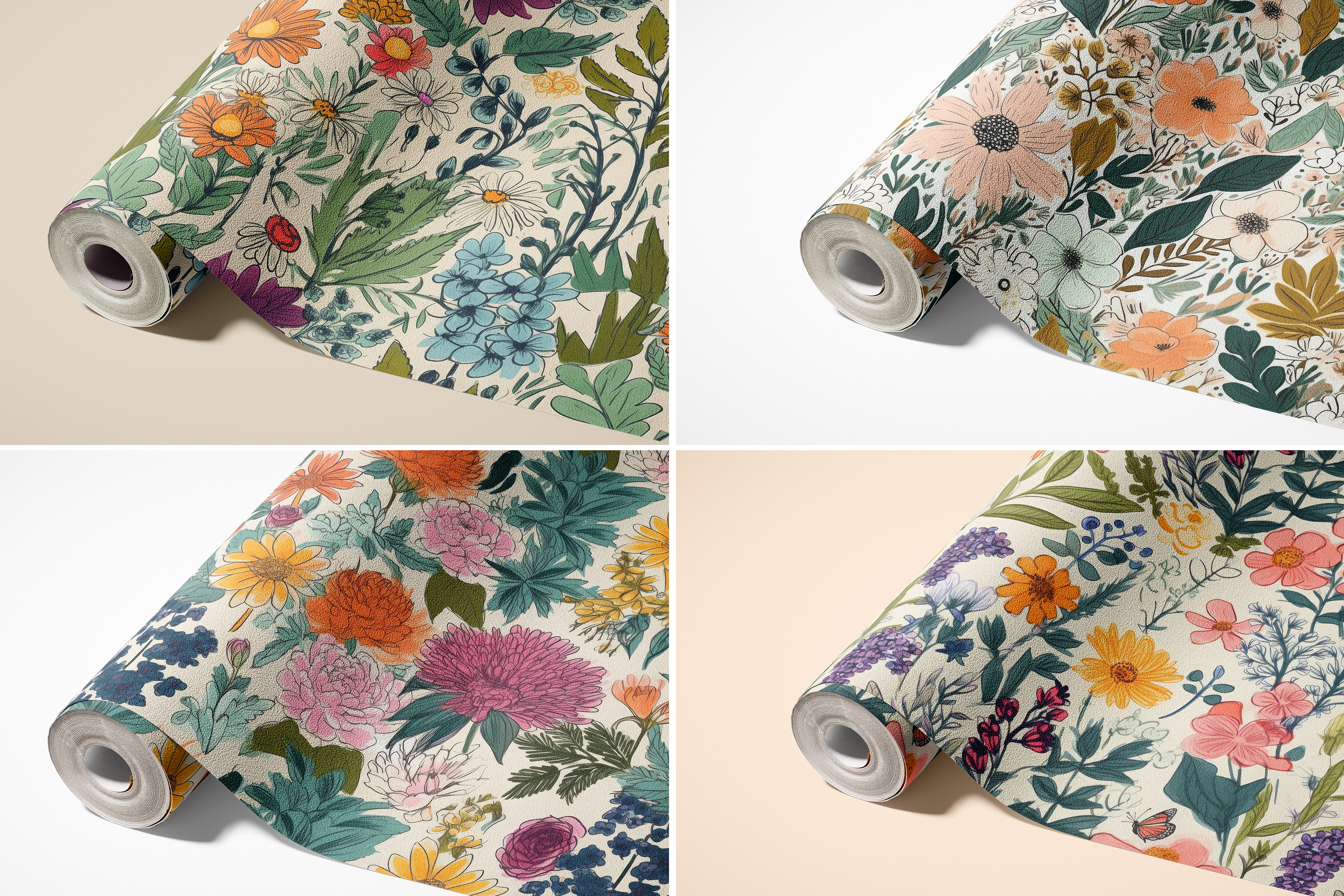Summer Floral Patterns: A curated collection of 6 original summer floral seamless patterns. - image 6