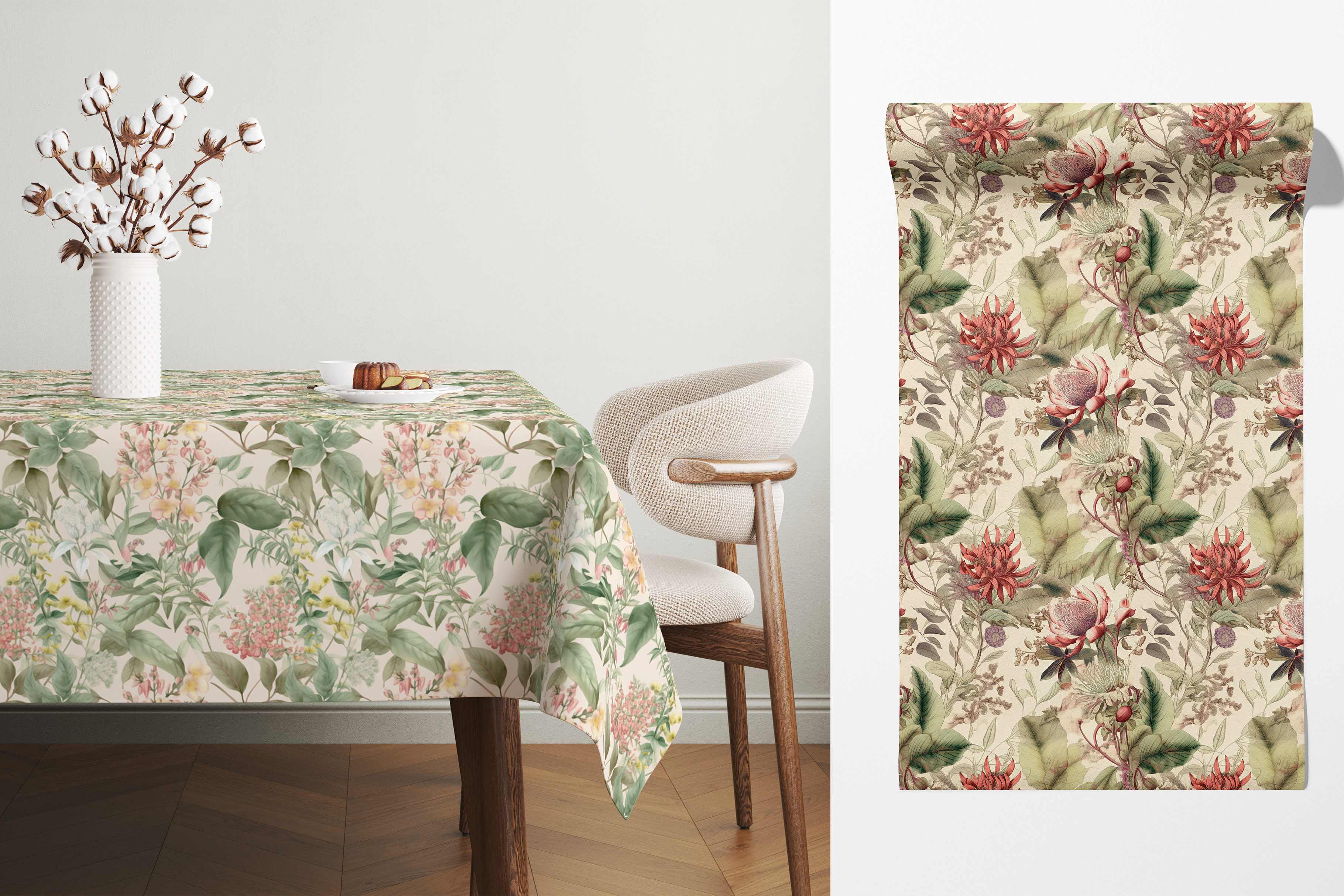 Vintage French Botanical Patterns: A curated collection of 10 original vintage french botanical seamless patterns. - image 6