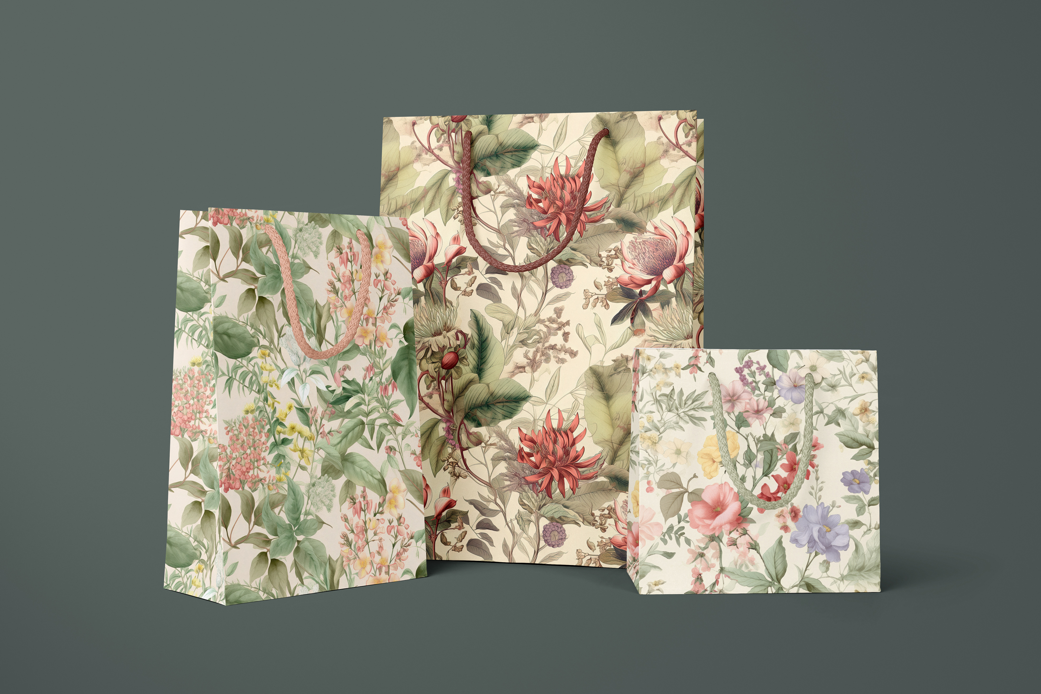 Vintage French Botanical Patterns: A curated collection of 10 original vintage french botanical seamless patterns. - image 8