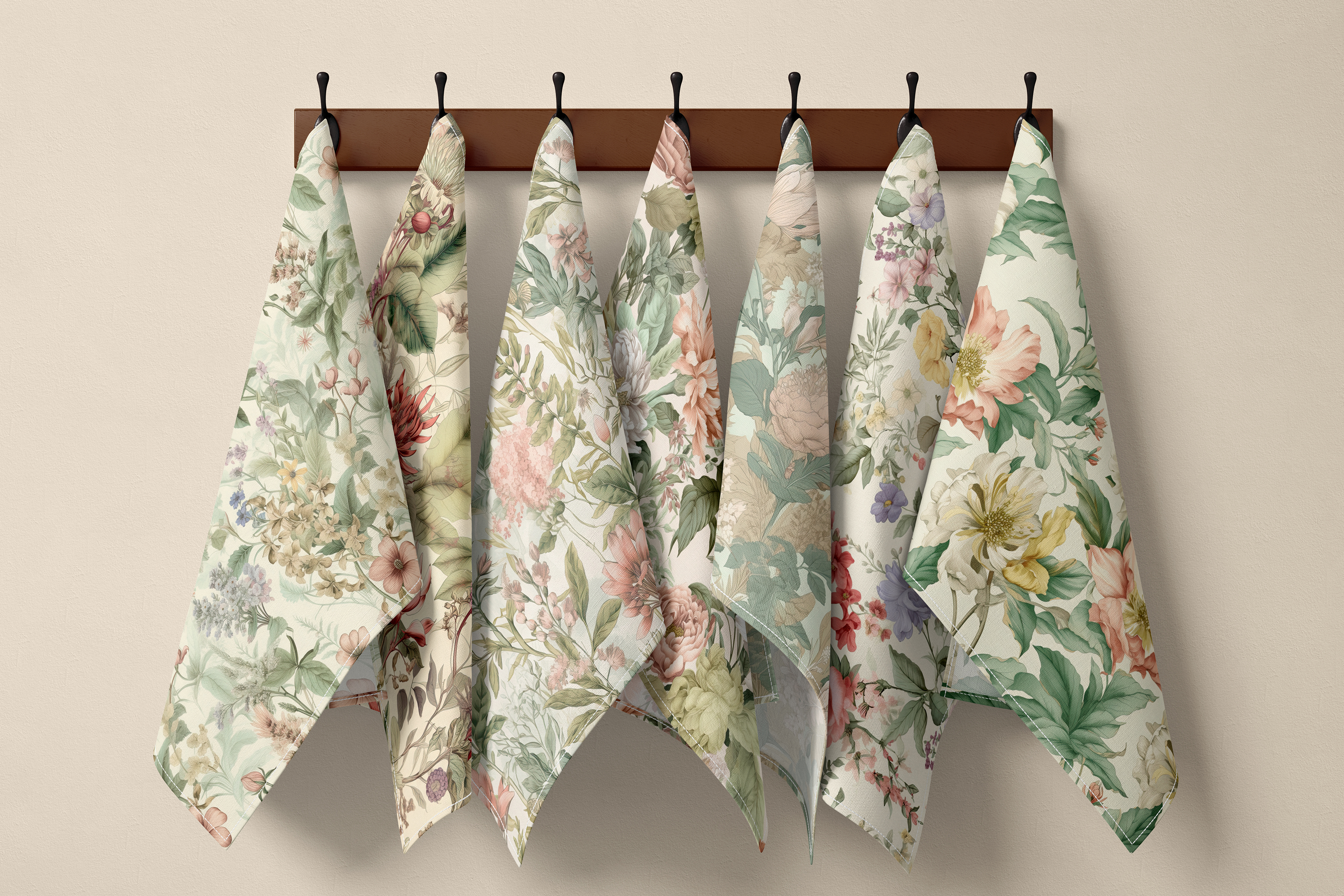 Vintage French Botanical Patterns: A curated collection of 10 original vintage french botanical seamless patterns. - image 9