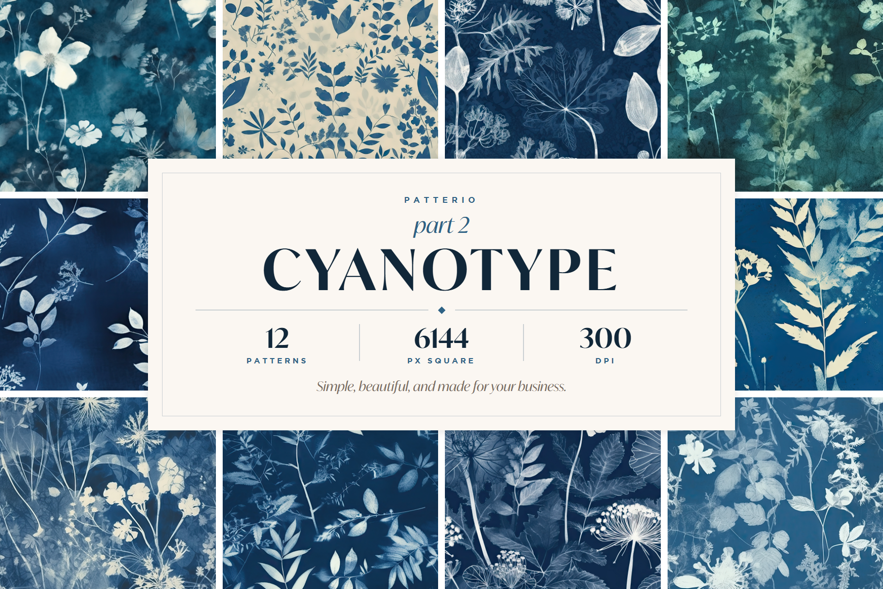 Cyanotype Botanical Patterns, part 2