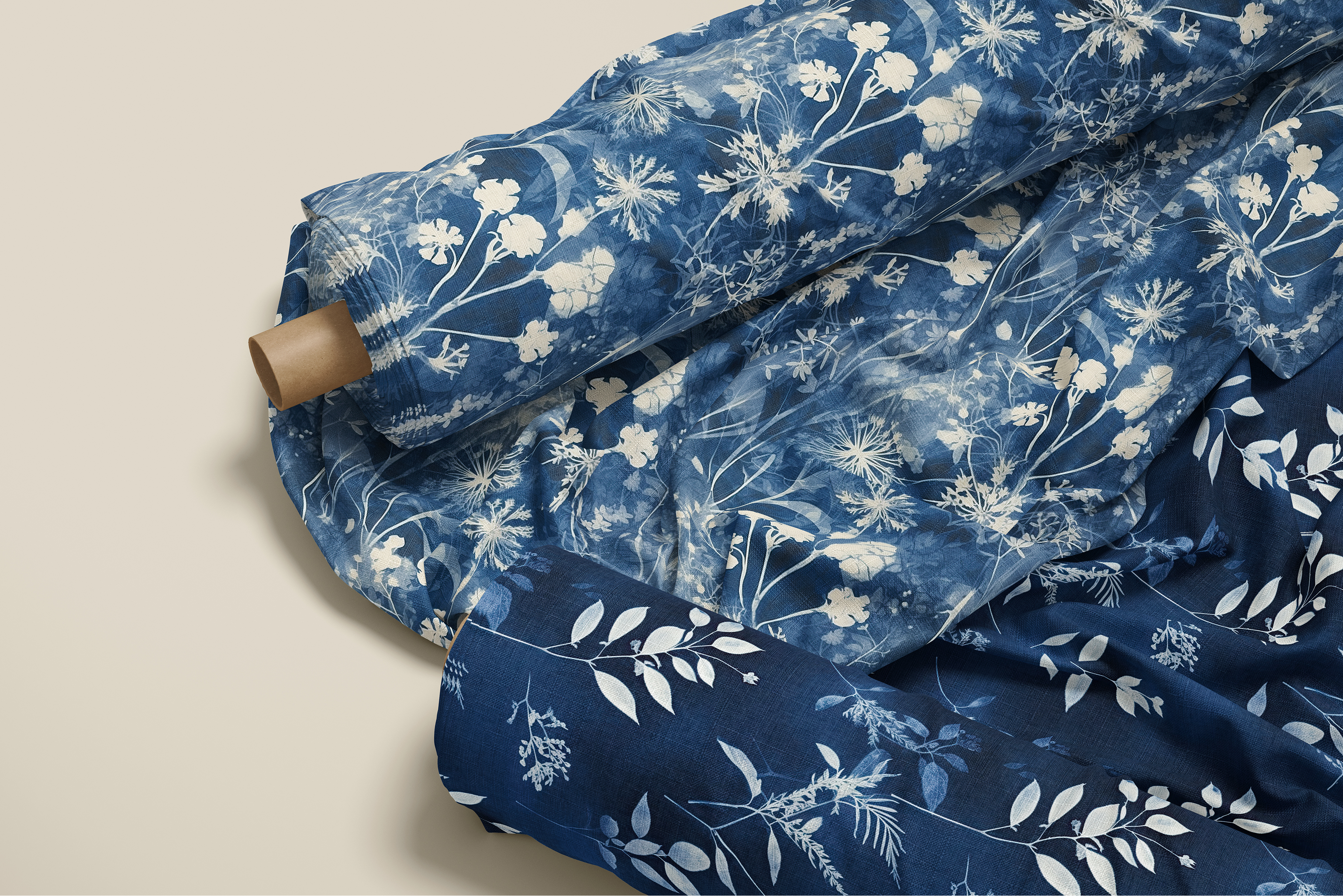 Cyanotype Botanical Patterns, part 2: A curated collection of 12 original cyanotype botanical seamless patterns. - image 7