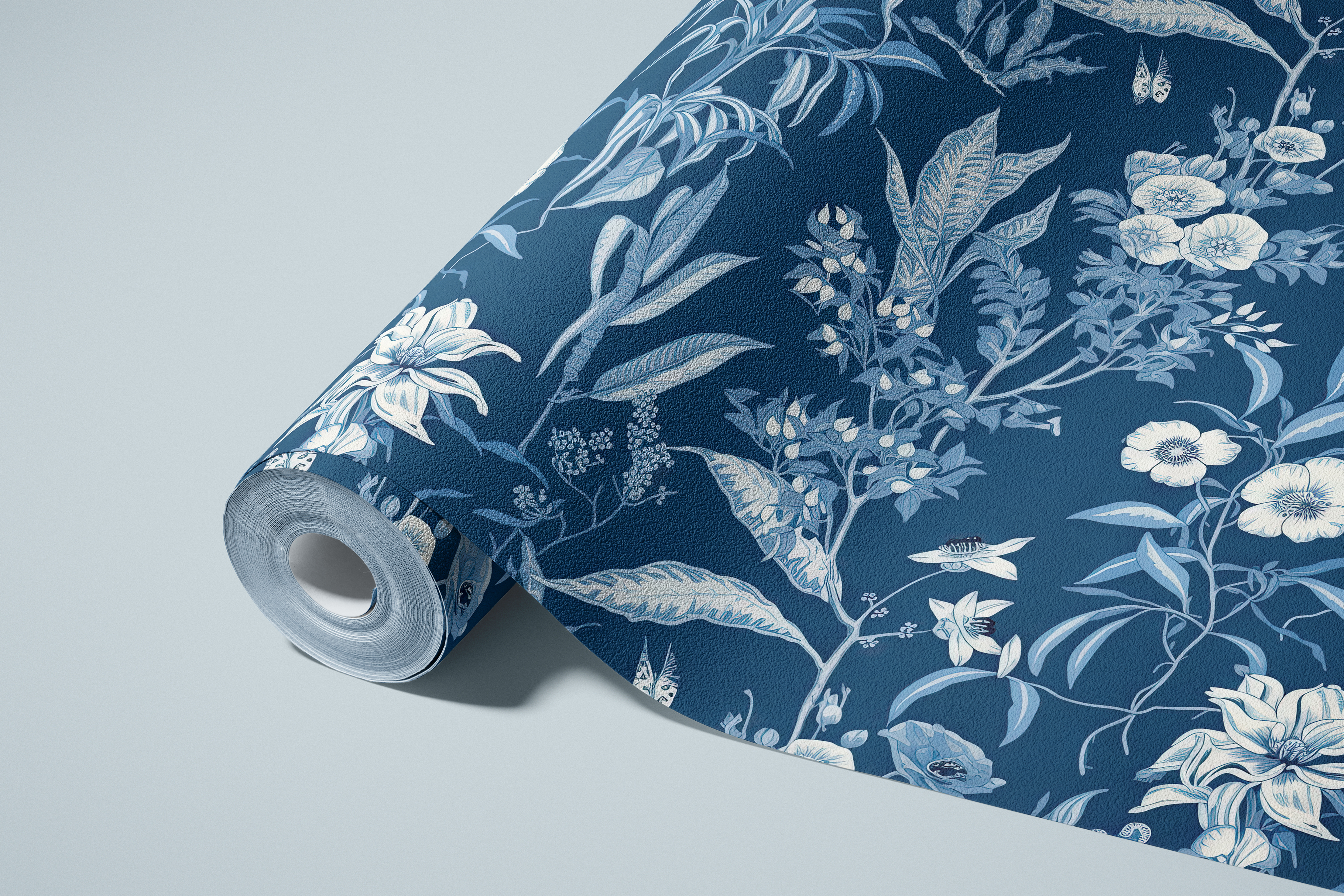 Chinoiserie Blue Botanical Patterns: A curated collection of 5 original chinoiserie blue botanical seamless patterns. - image 5