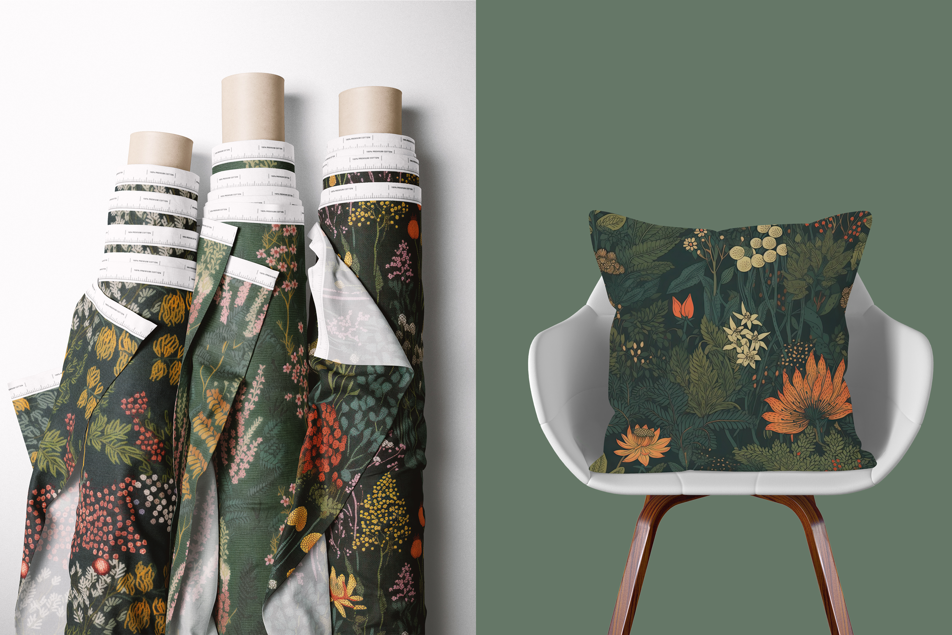 Dark Whimsical Forest Patterns: A curated collection of 6 original dark whimsical forest seamless patterns. - image 10