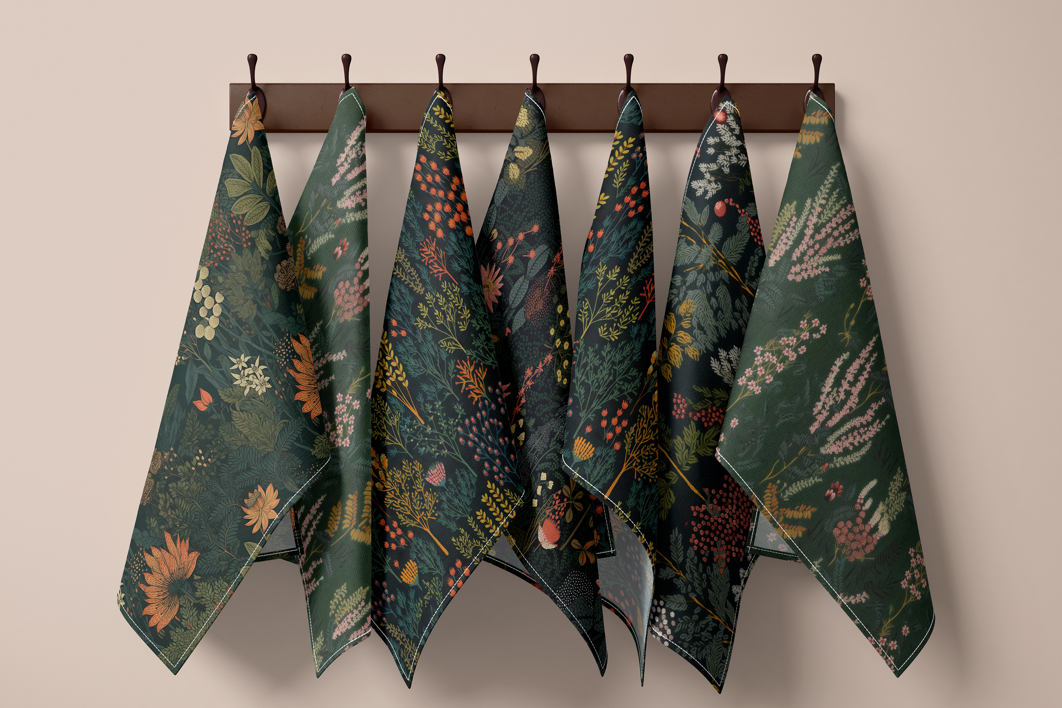 Dark Whimsical Forest Patterns: A curated collection of 6 original dark whimsical forest seamless patterns. - image 5