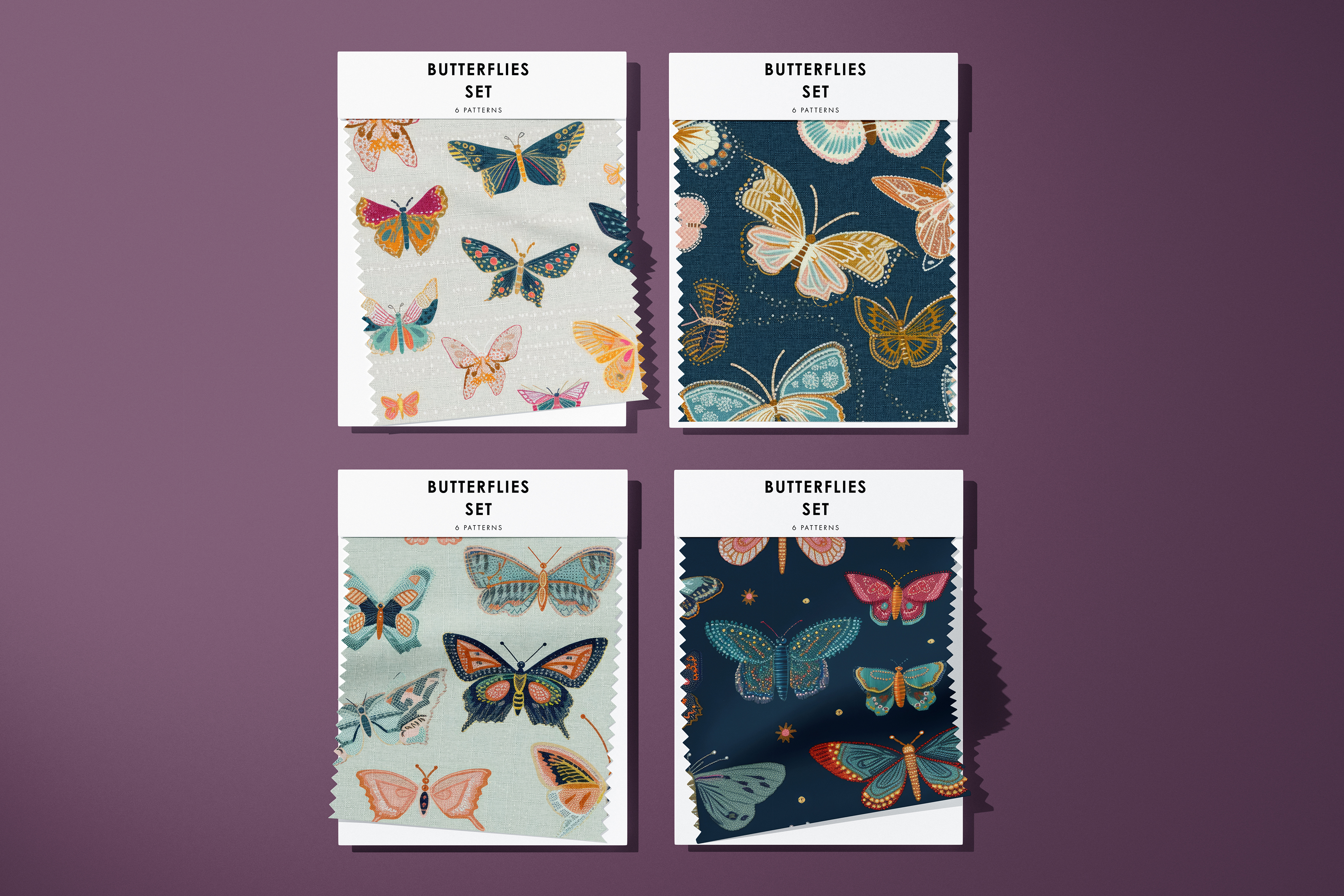 Butterfly Patterns: A curated collection of 6 original butterfly seamless patterns. - image 10