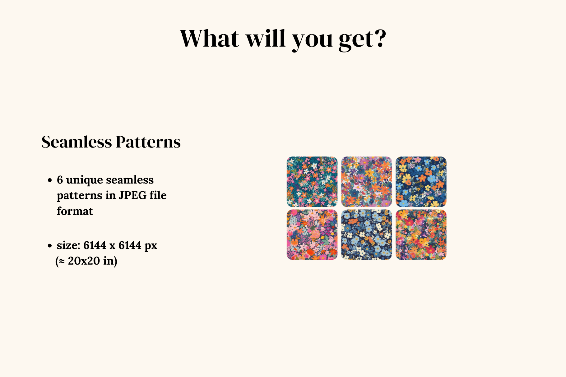 Whimsical Ditsy Floral Patterns: A curated collection of 6 original whimsical ditsy floral seamless patterns. - image 2