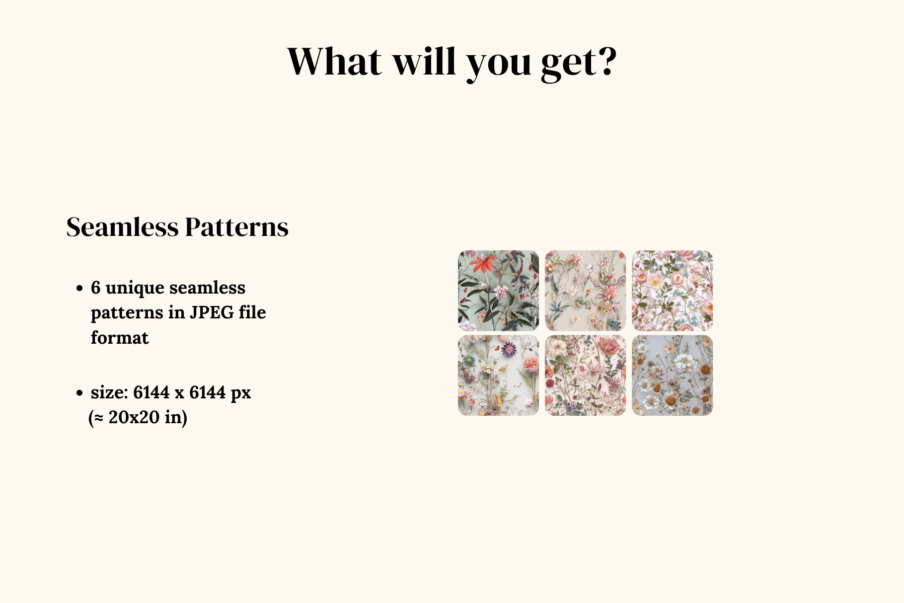 Paper Cut Floral Patterns: A curated collection of 6 original paper cut floral seamless patterns. - image 2