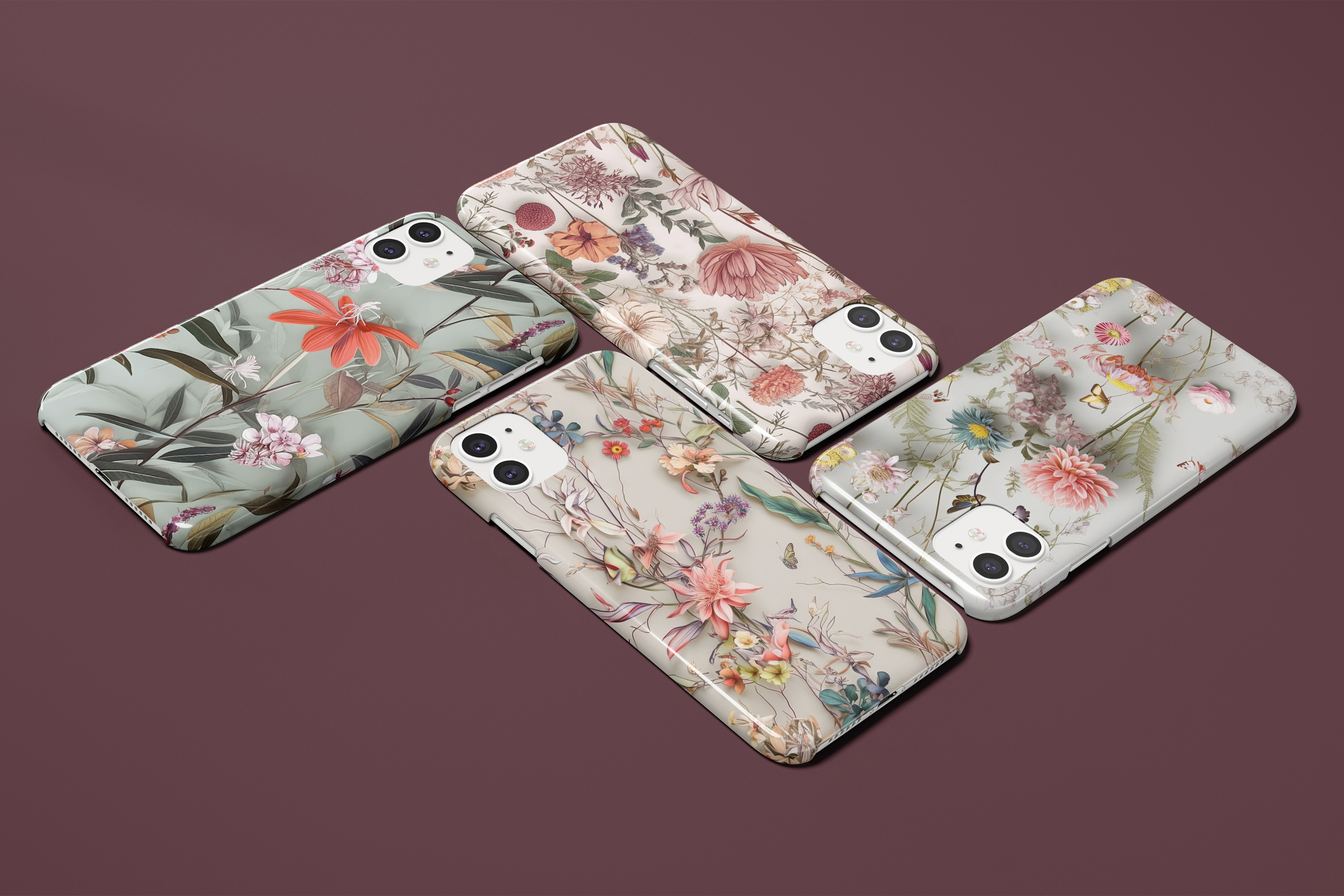 Paper Cut Floral Patterns: A curated collection of 6 original paper cut floral seamless patterns. - image 8