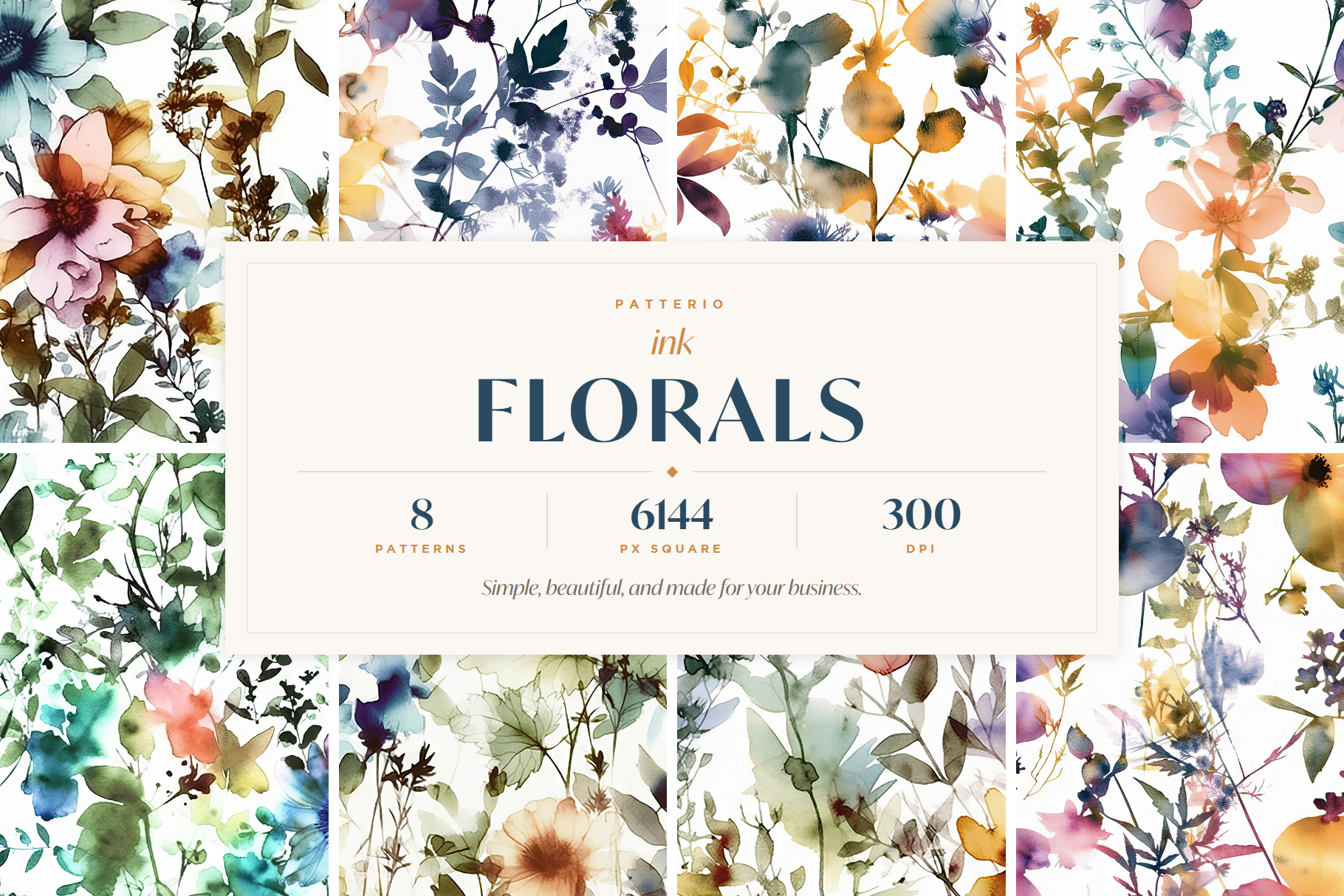 Ink Floral Patterns