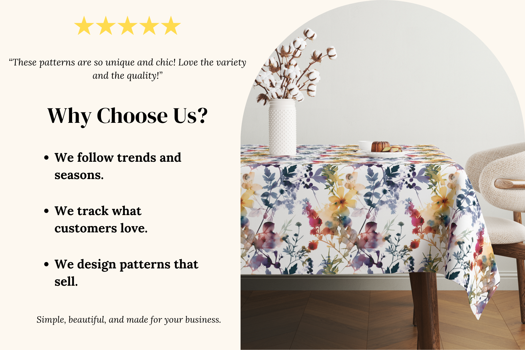 Ink Floral Patterns: A curated collection of 8 original ink floral seamless patterns. - image 3