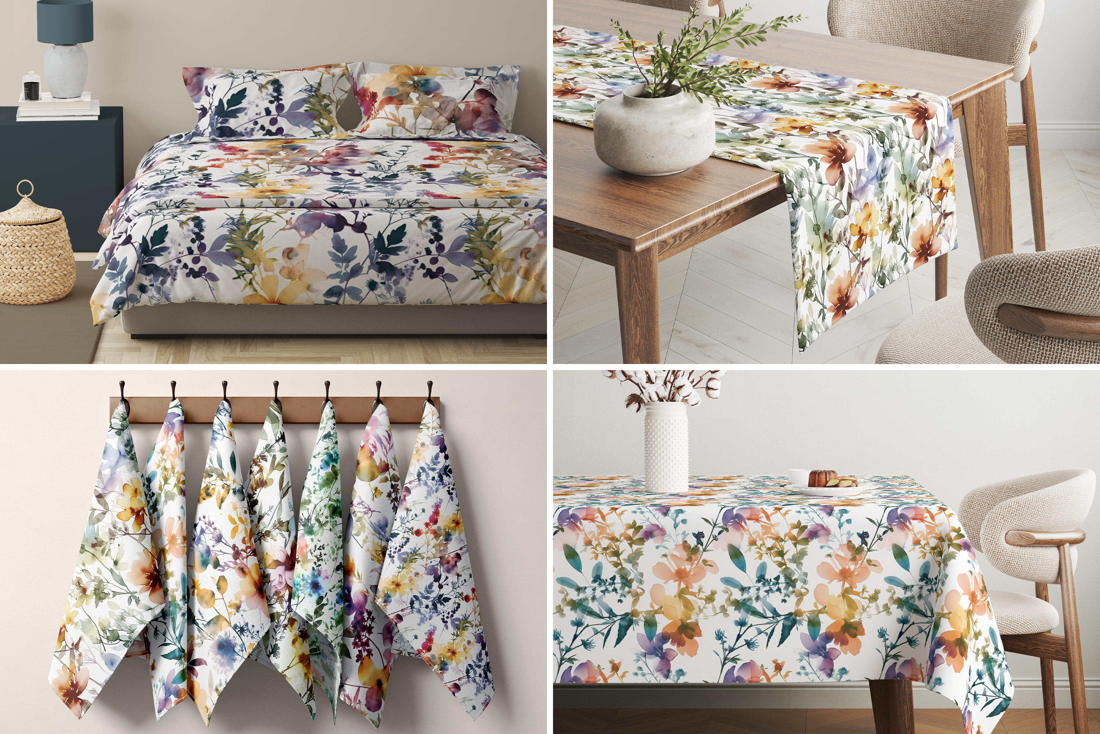 Ink Floral Patterns: A curated collection of 8 original ink floral seamless patterns. - image 5