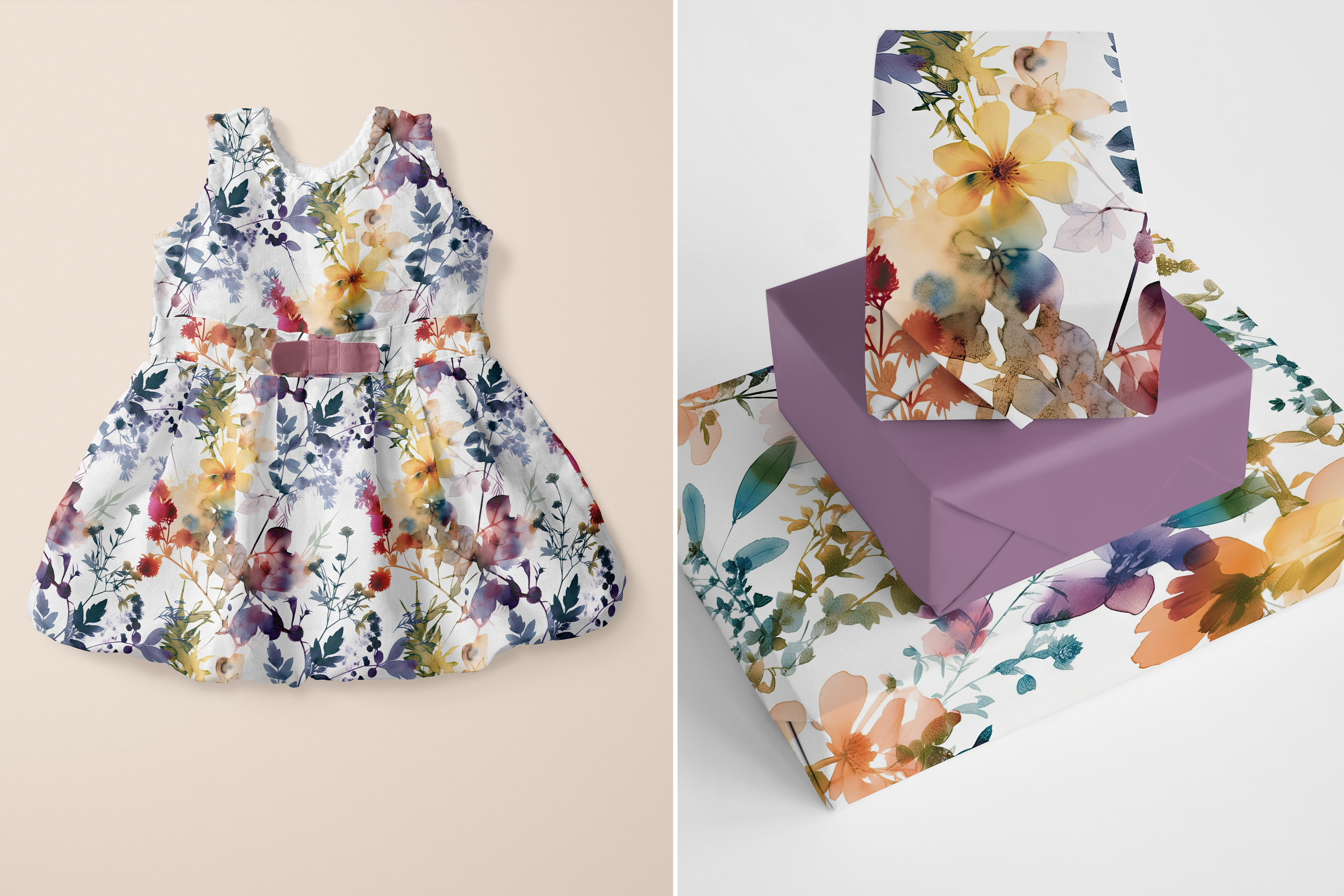 Ink Floral Patterns: A curated collection of 8 original ink floral seamless patterns. - image 7