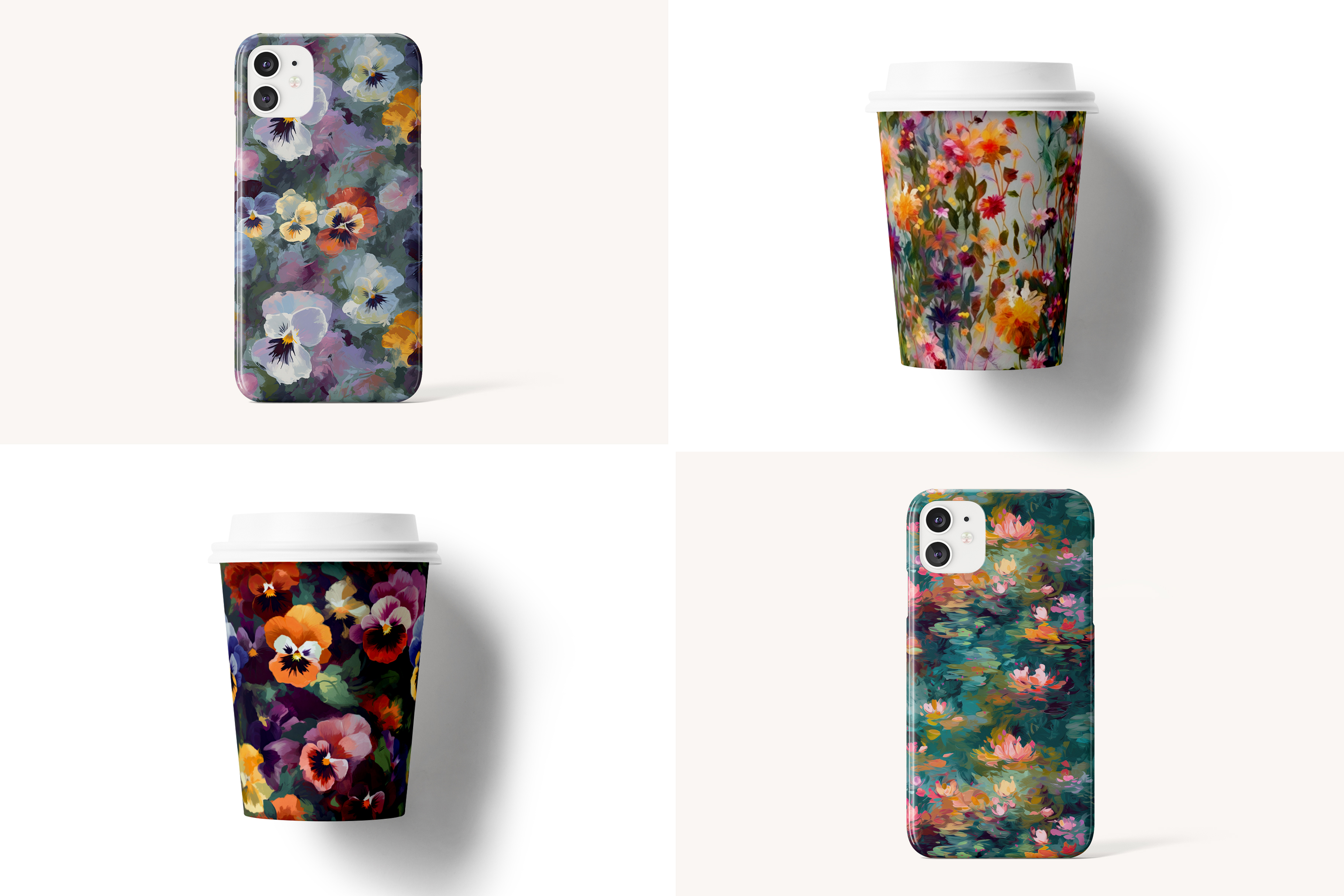 Impressionist Floral Patterns: A curated collection of 14 original impressionist floral seamless patterns. - image 10