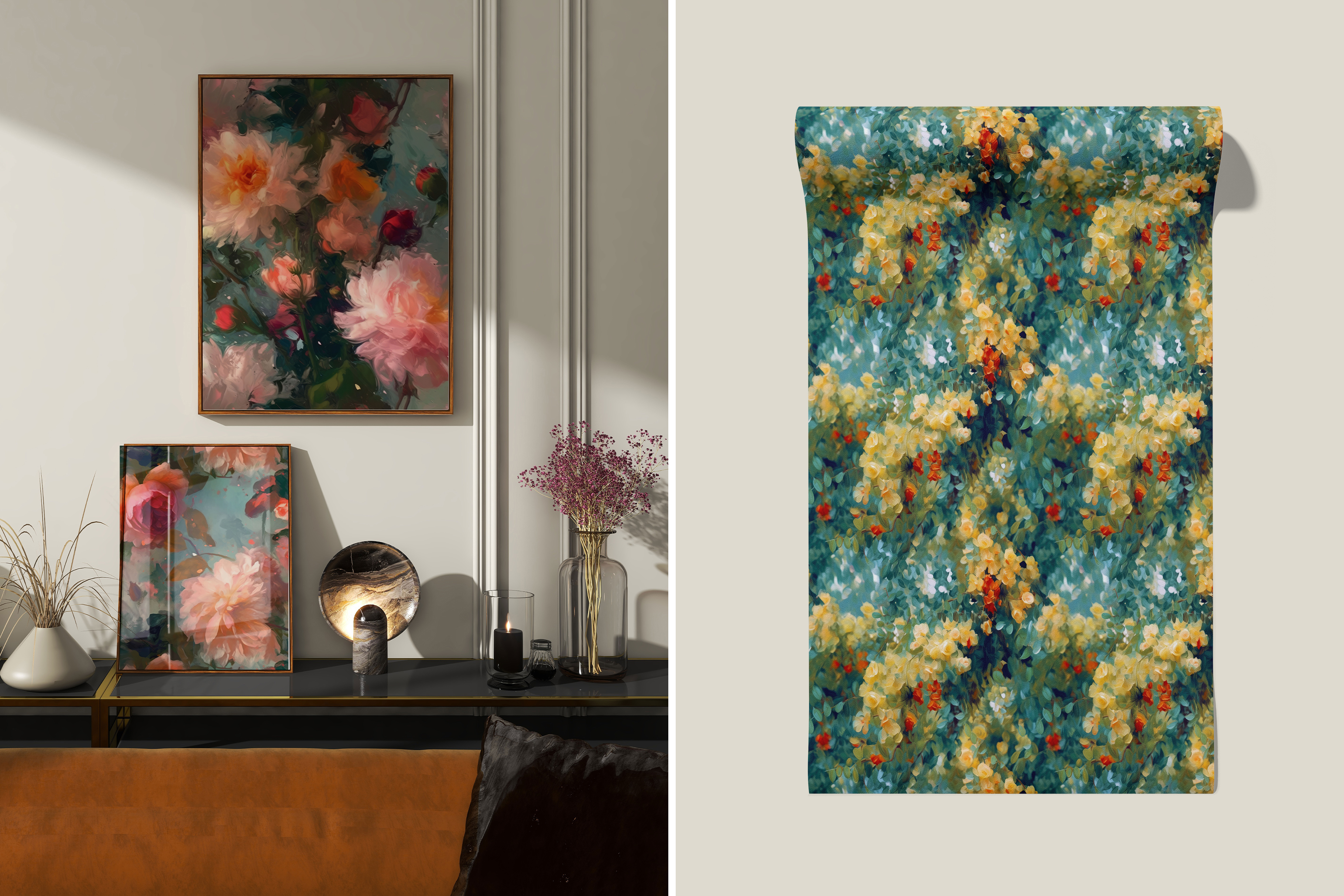 Impressionist Floral Patterns: A curated collection of 14 original impressionist floral seamless patterns. - image 7