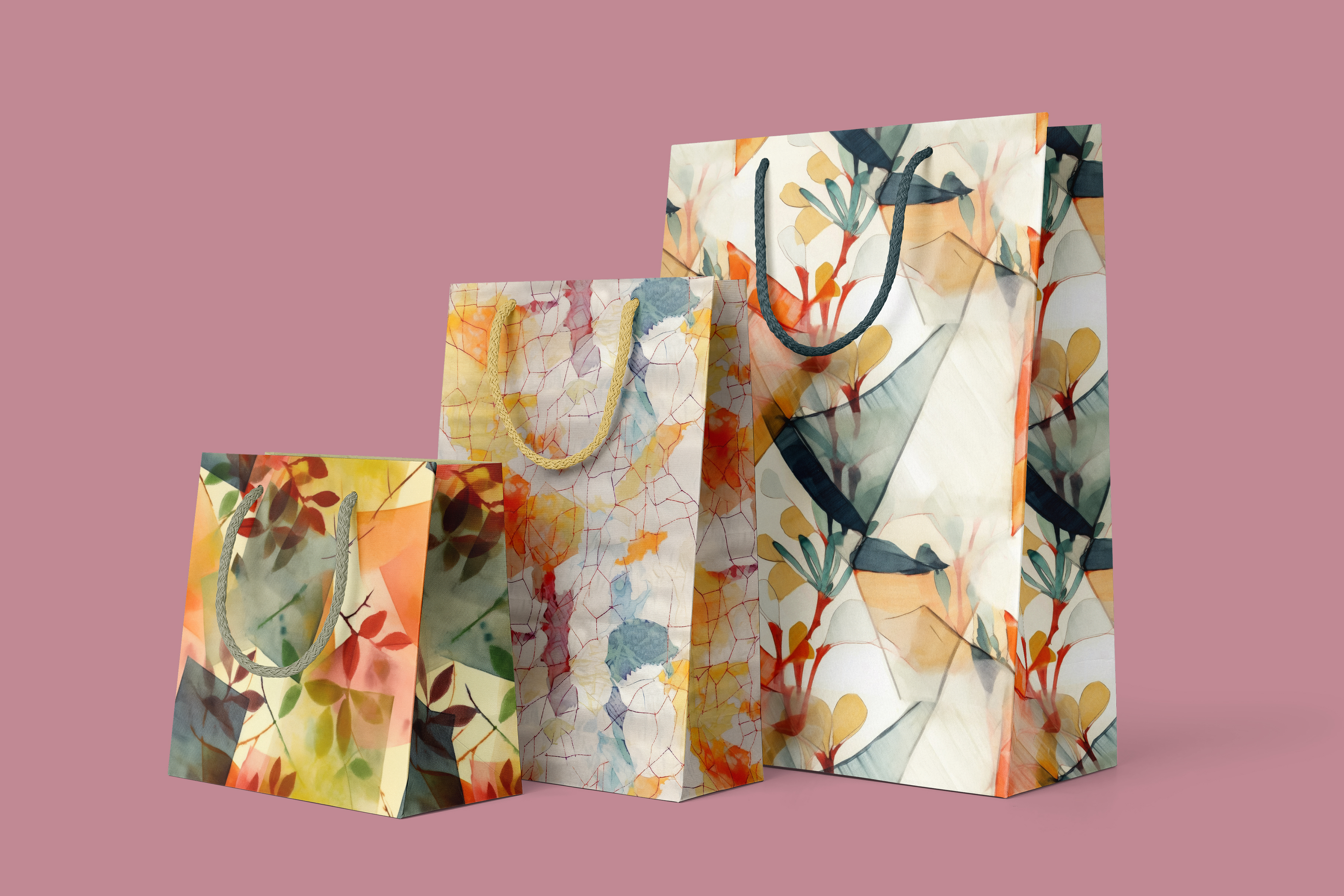 Korean Abstract Botanical Patterns: A curated collection of 12 original korean abstract botanical seamless patterns. - image 5