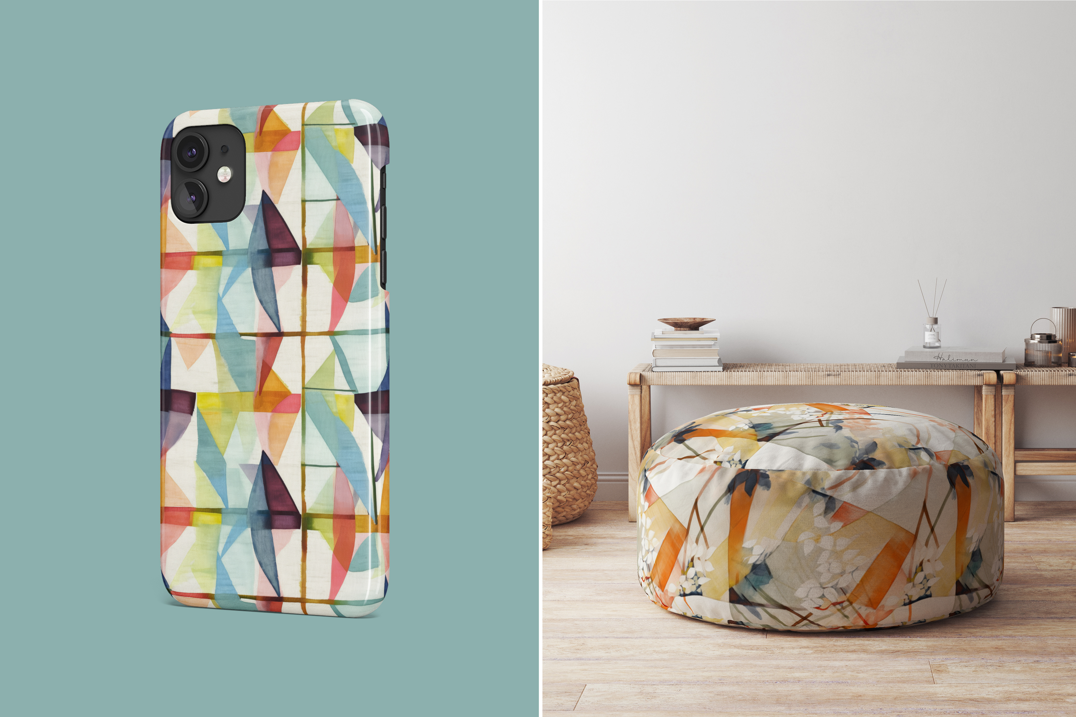 Korean Abstract Botanical Patterns: A curated collection of 12 original korean abstract botanical seamless patterns. - image 6